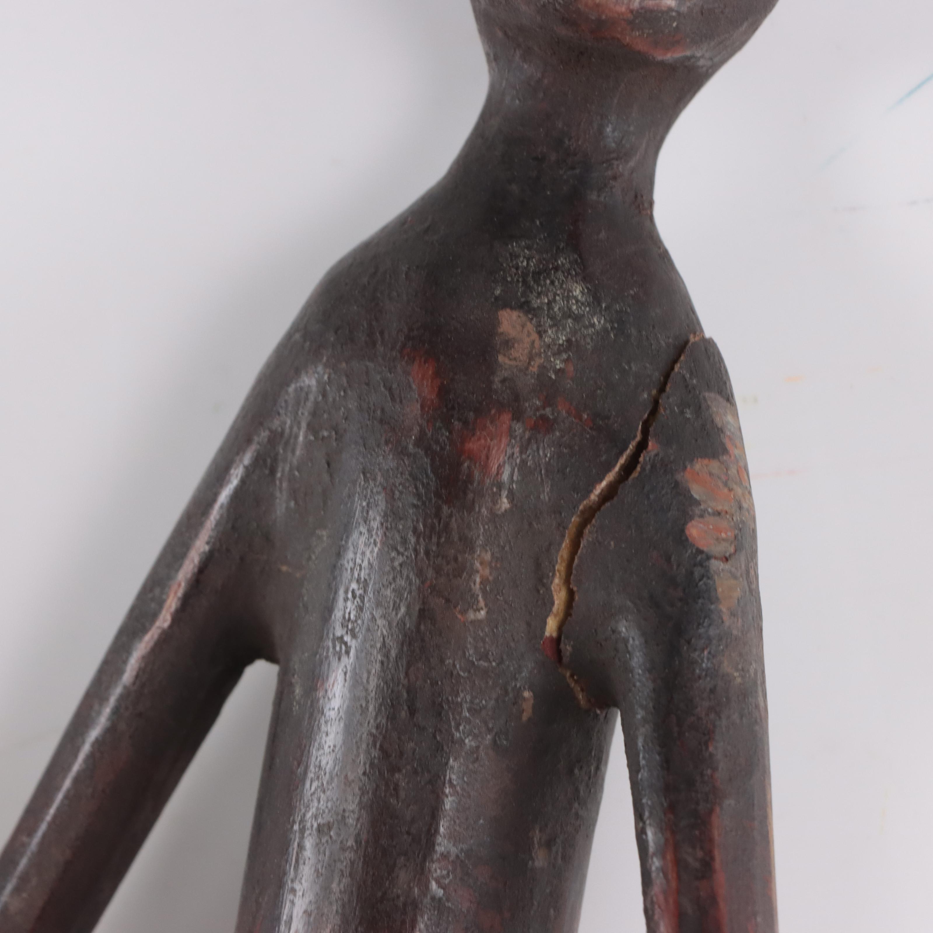 Folk Art Carved Wood Stick Figures