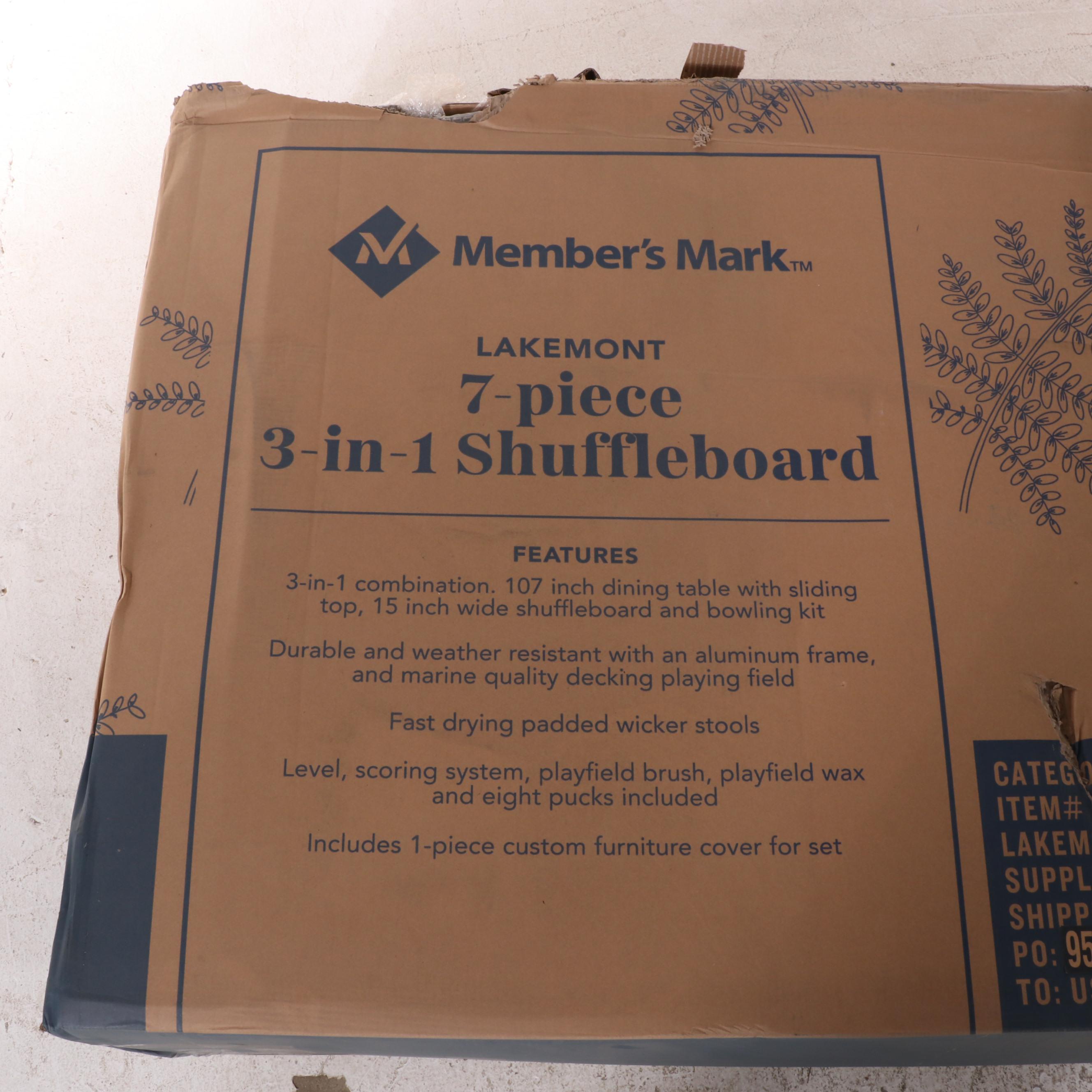 Member's Mark Lakemont Seven-Piece Shuffleboard Dining Set