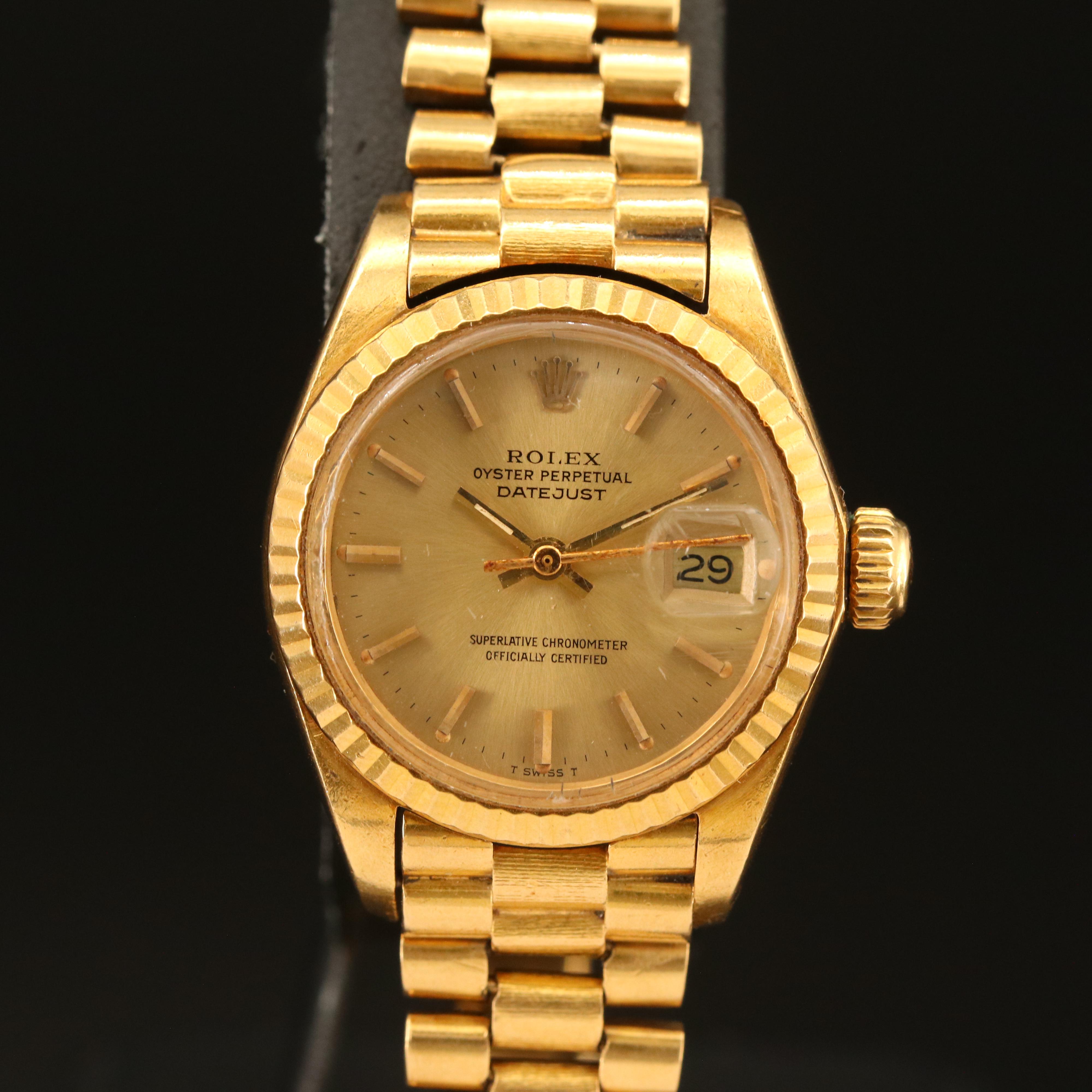 1978 18K Rolex Oyster Perpetual Datejust Watch