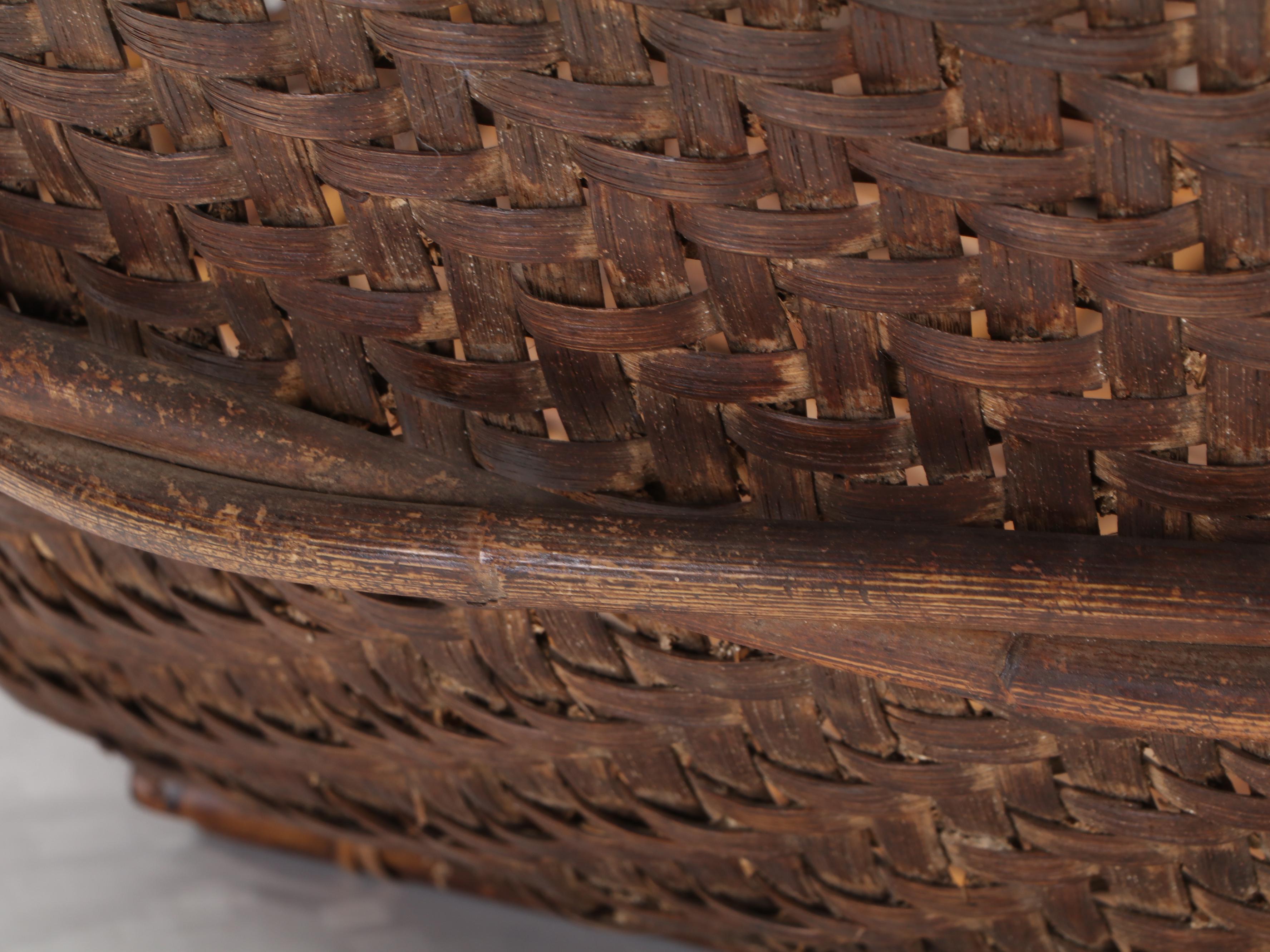Philippine Woven Bamboo Reed "Labba" Market Basket