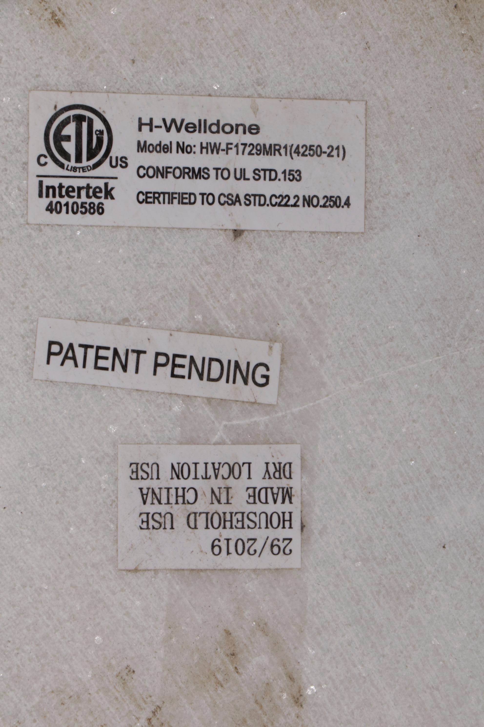 Contemporary H-Welldone Antiqued Brass and Marble Three-Light Arched Floor Lamp