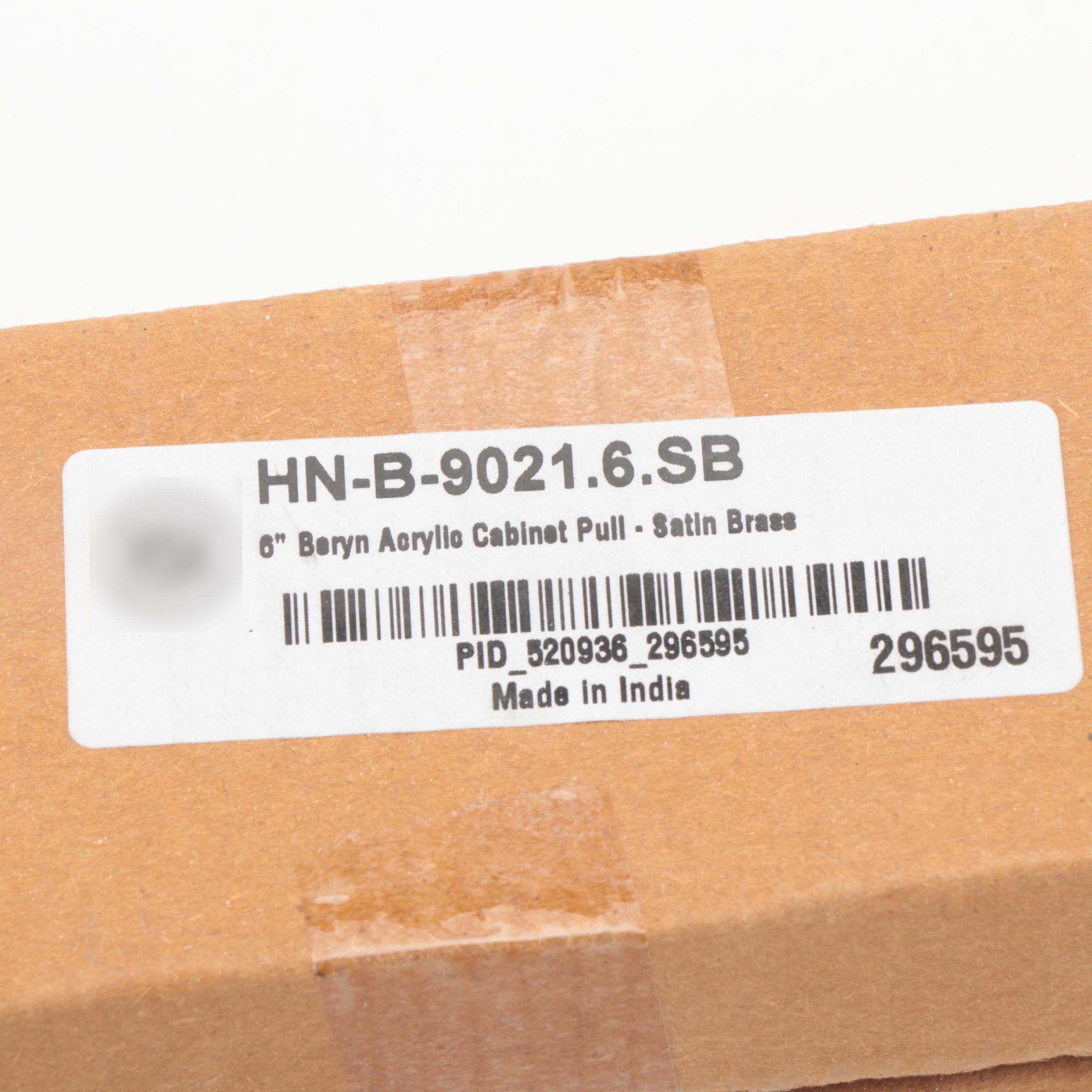 Acrylic and Satin Brass Finish Cabinet Pulls