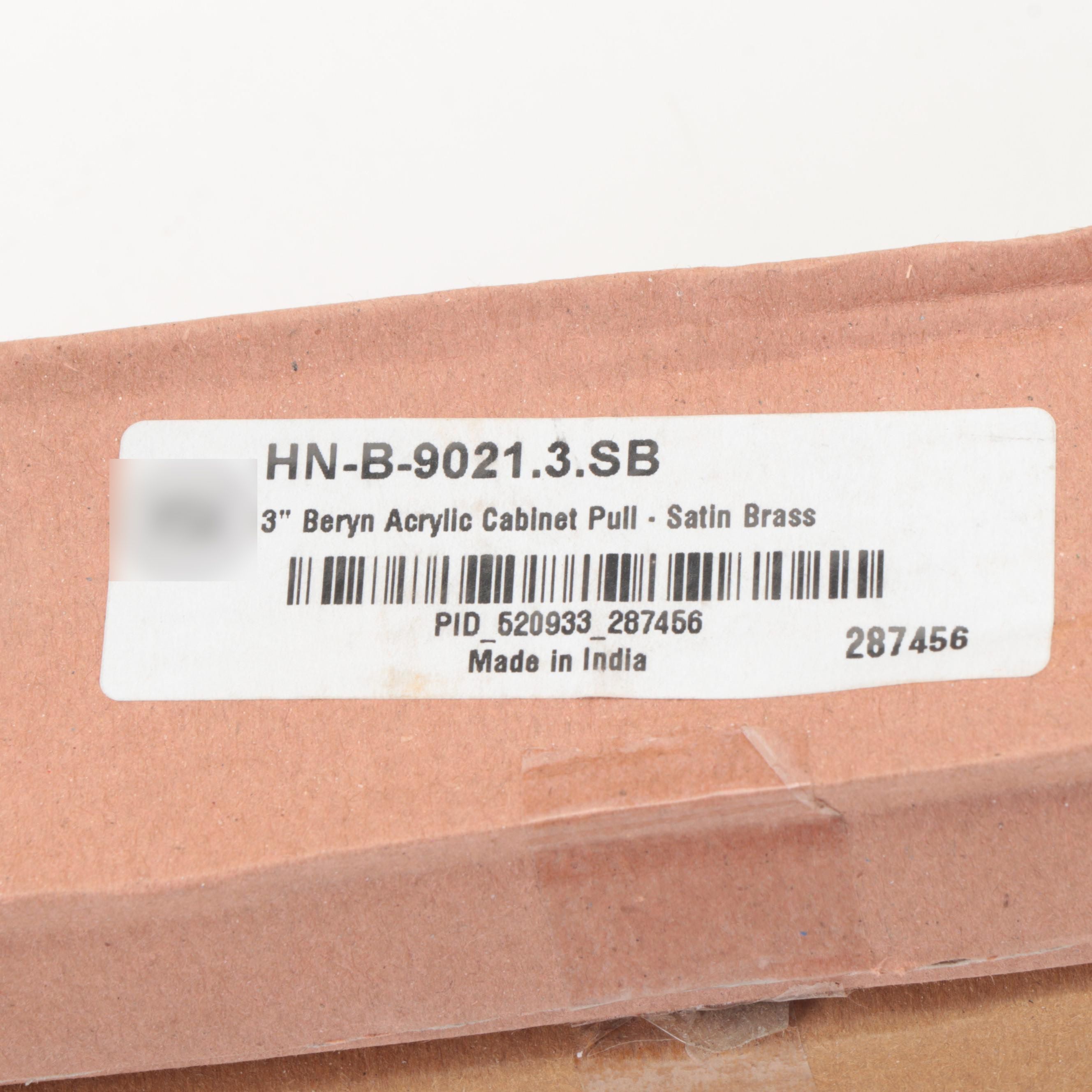 Acrylic and Satin Brass Finish Cabinet Pulls