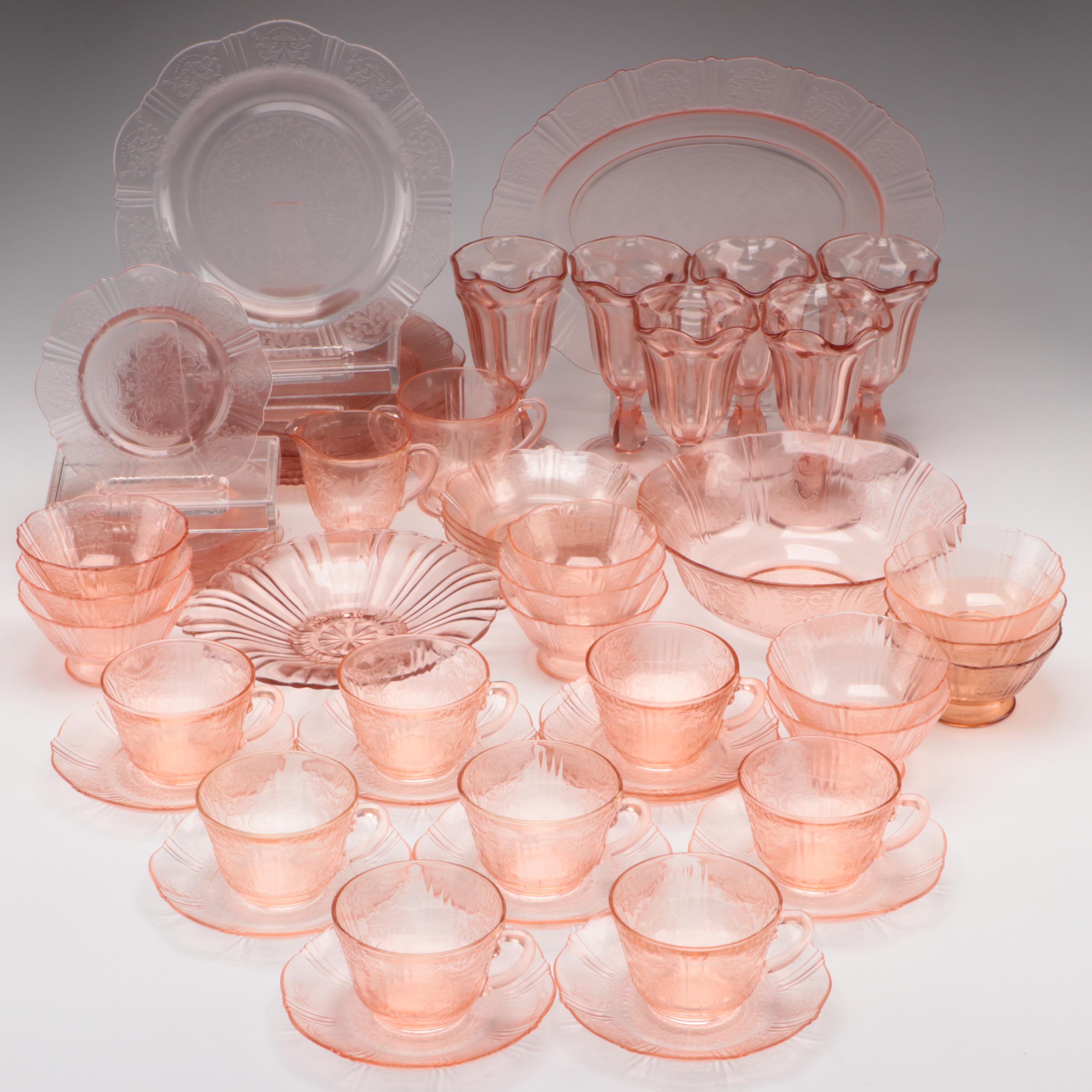 Macbeth-Evans "American Sweetheart" and Other Pink Glass Tableware