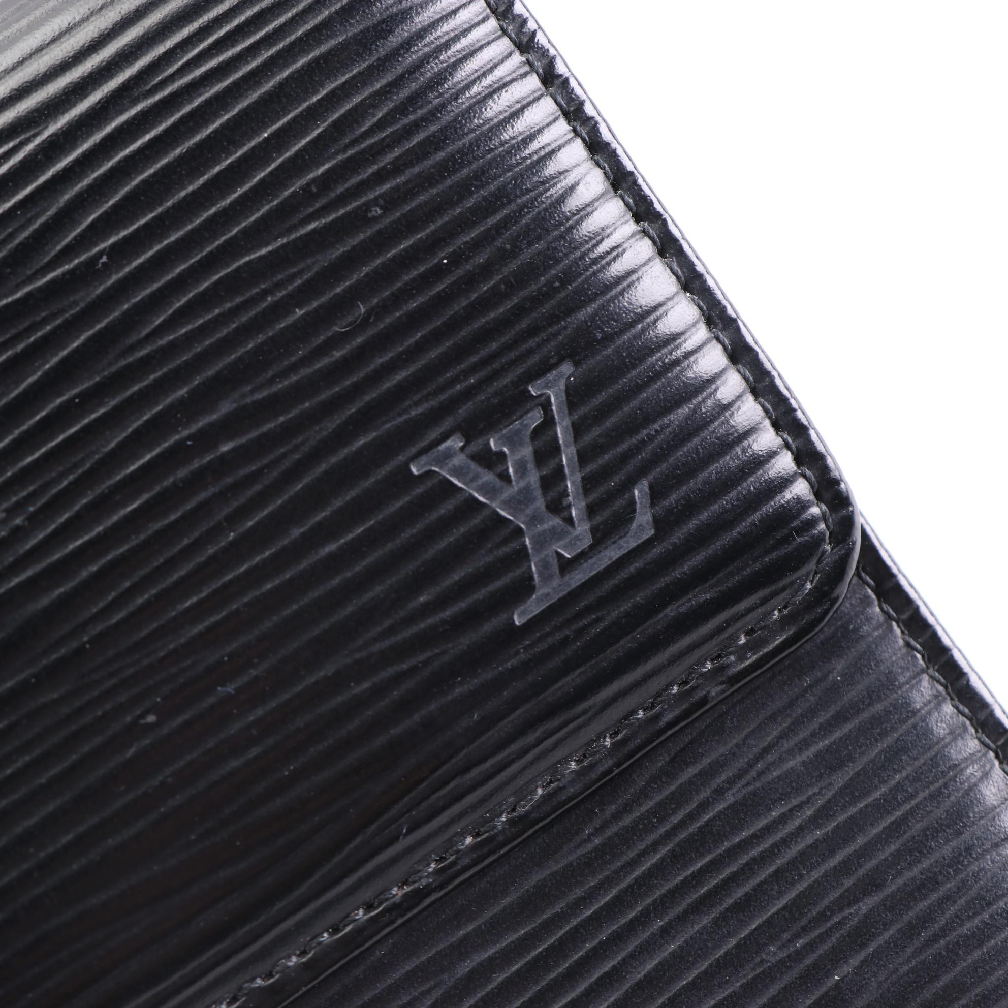 Louis Vuitton Porte-Tresór International Wallet in Black Epi Leather