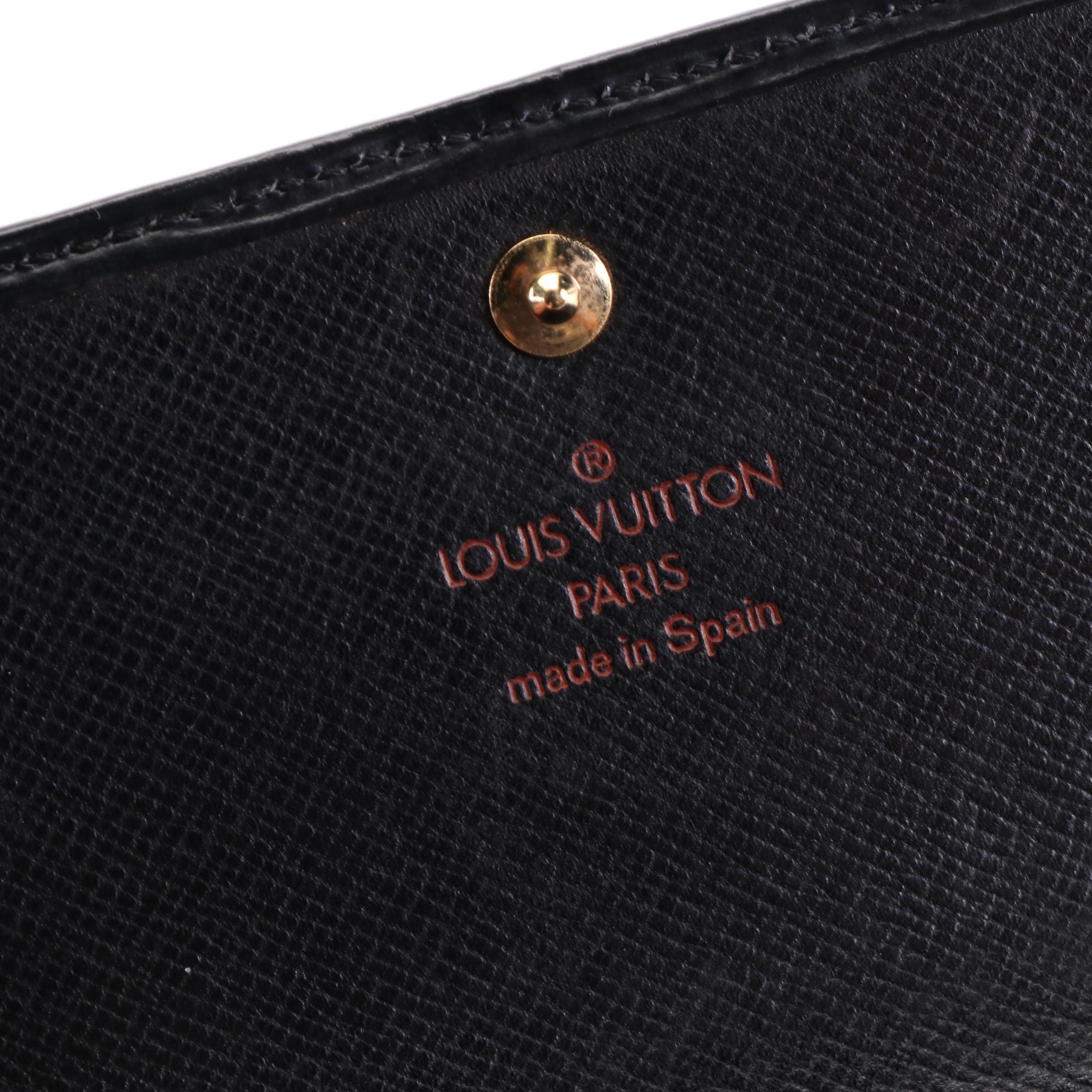 Louis Vuitton Porte-Tresór International Wallet in Black Epi Leather
