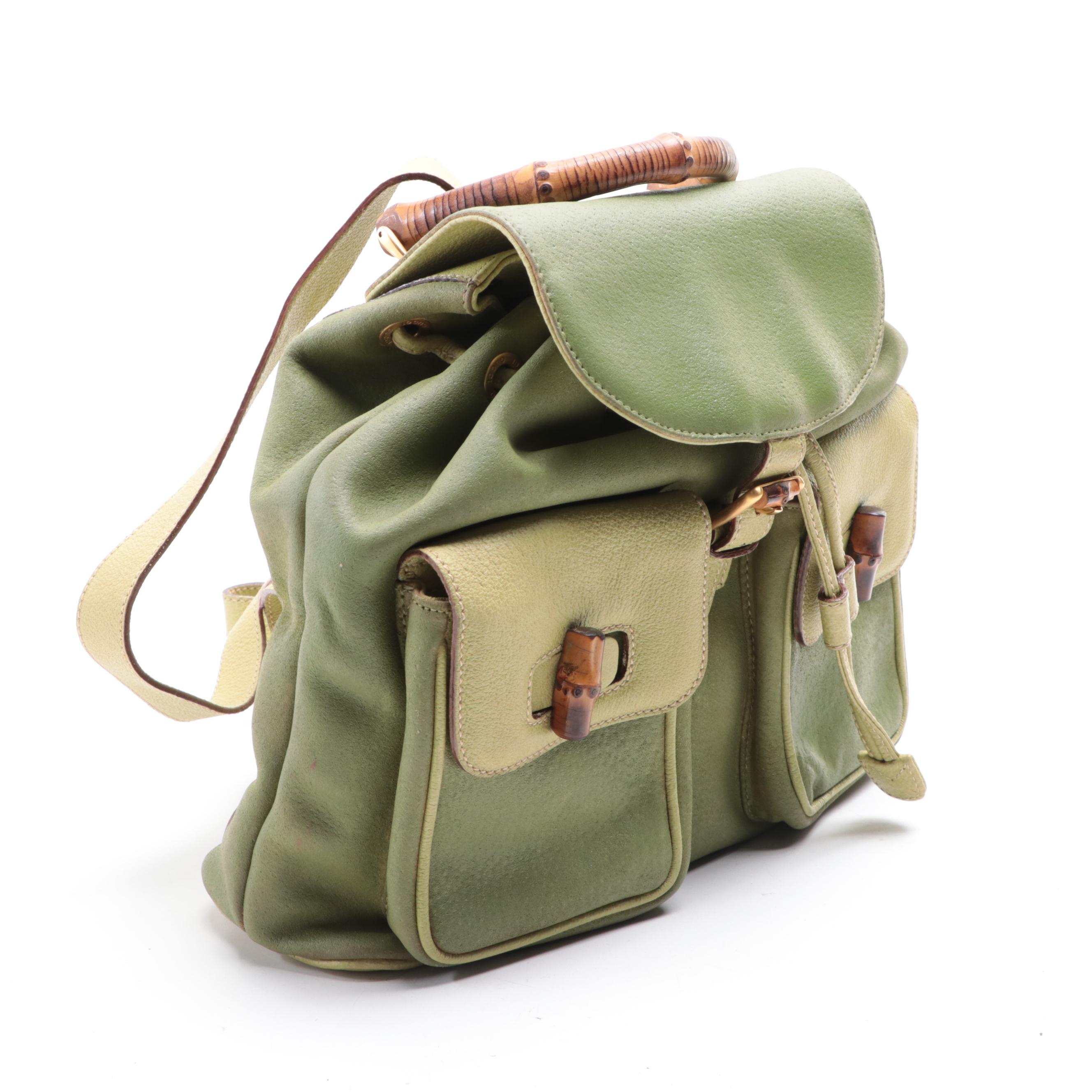 Gucci Bamboo Medium Rucksack Backpack in Cinghiale Leather
