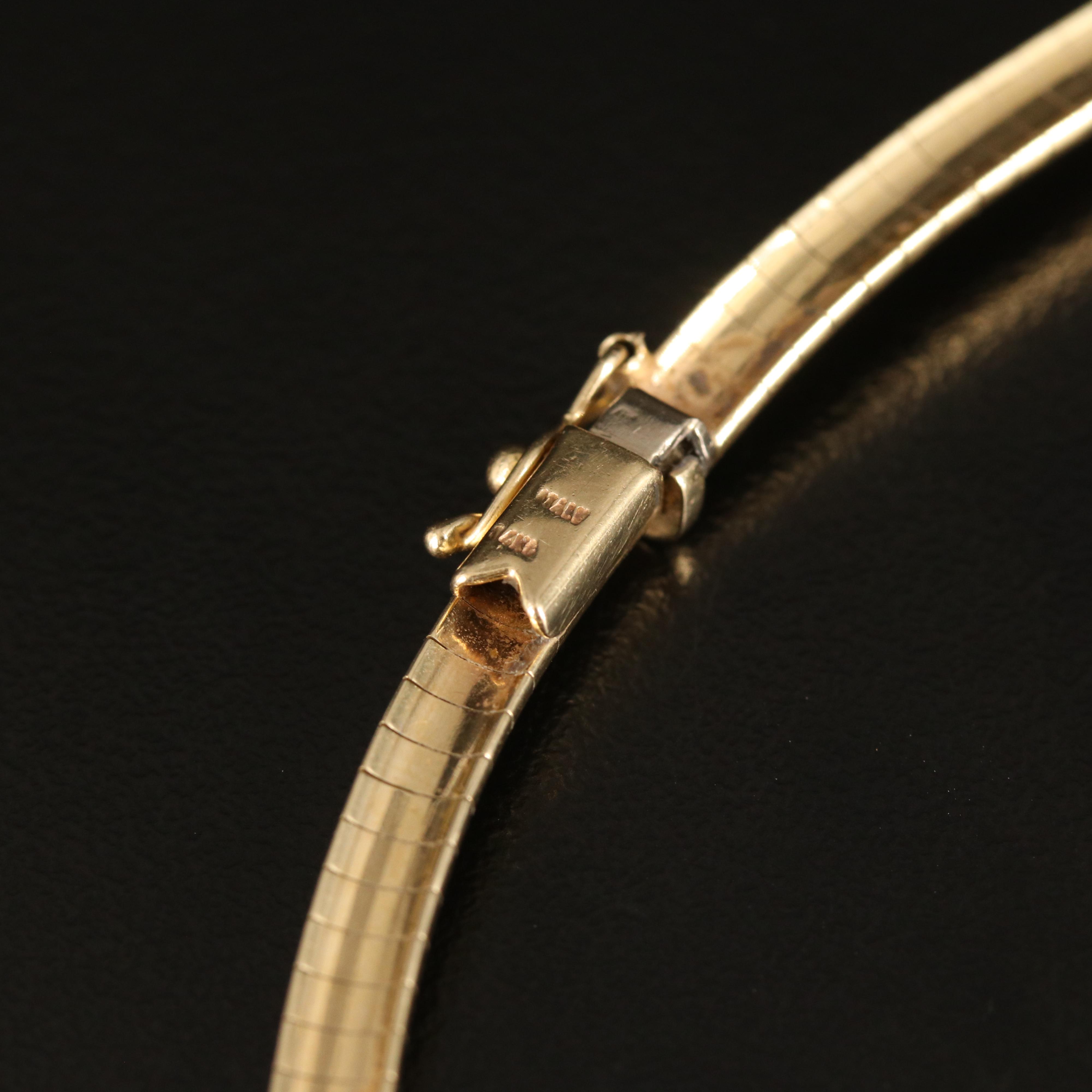 Italian 14K Omega Chain Necklace