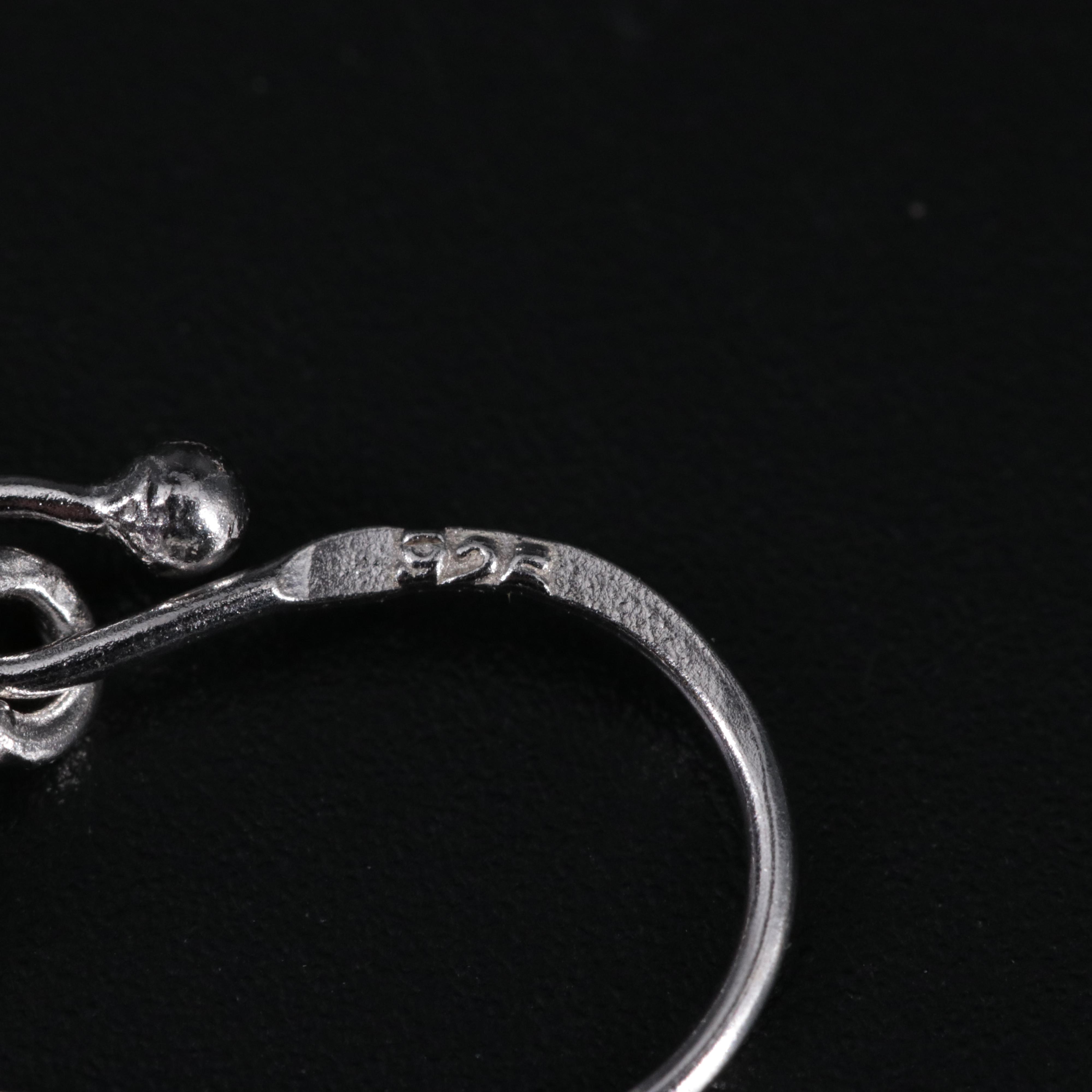 Sterling Silver Earrings Featuring Gemstones