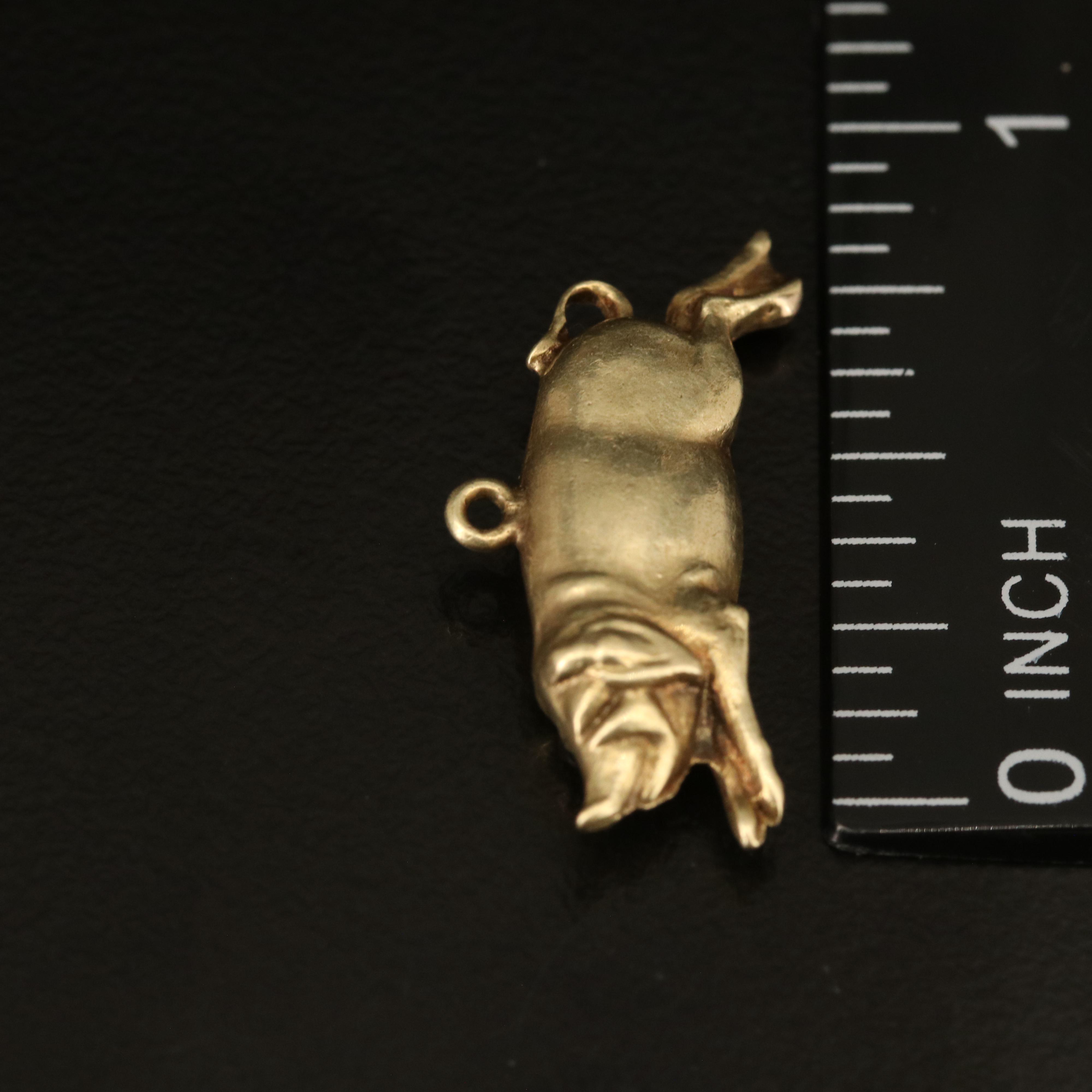 14K Pig Pendant