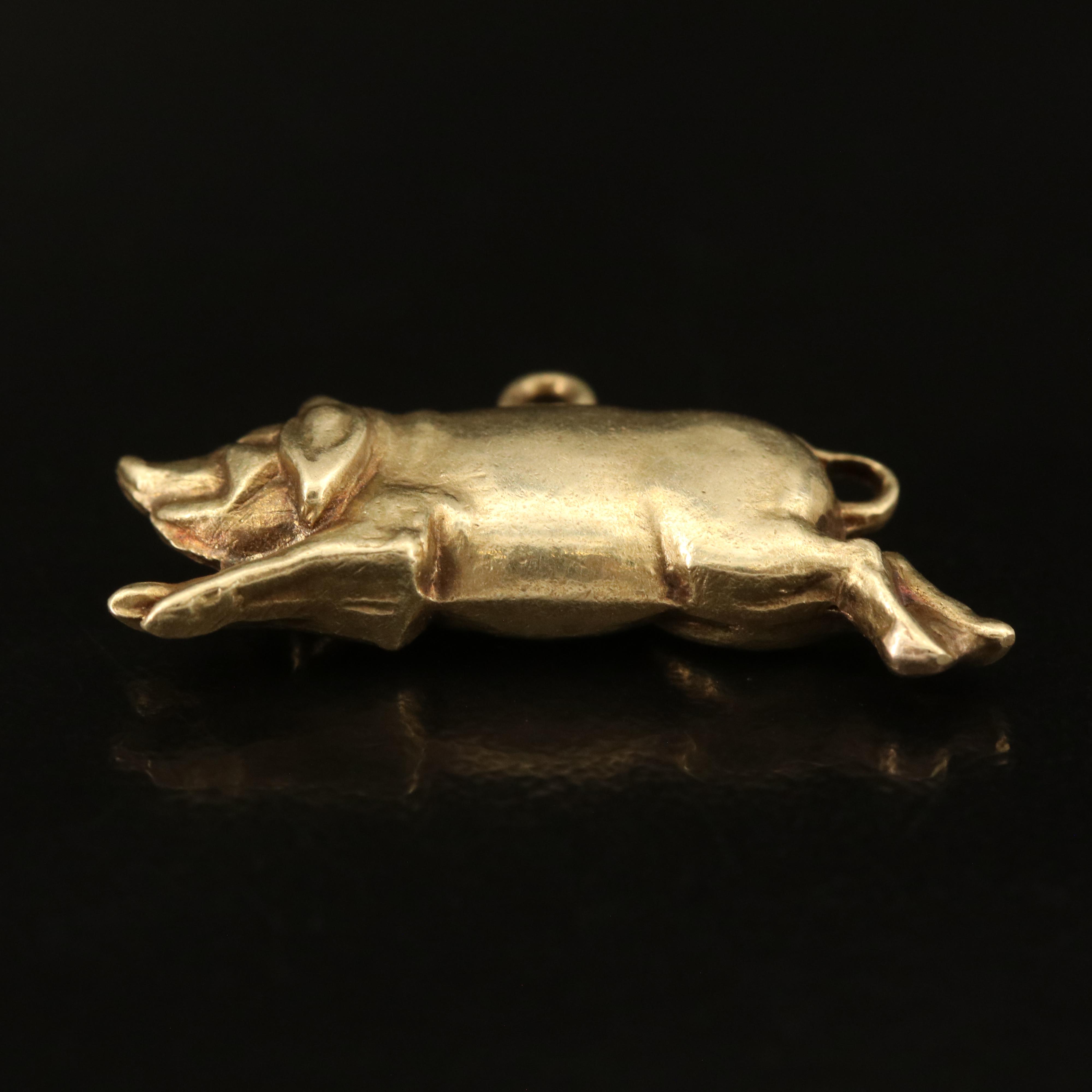 14K Pig Pendant
