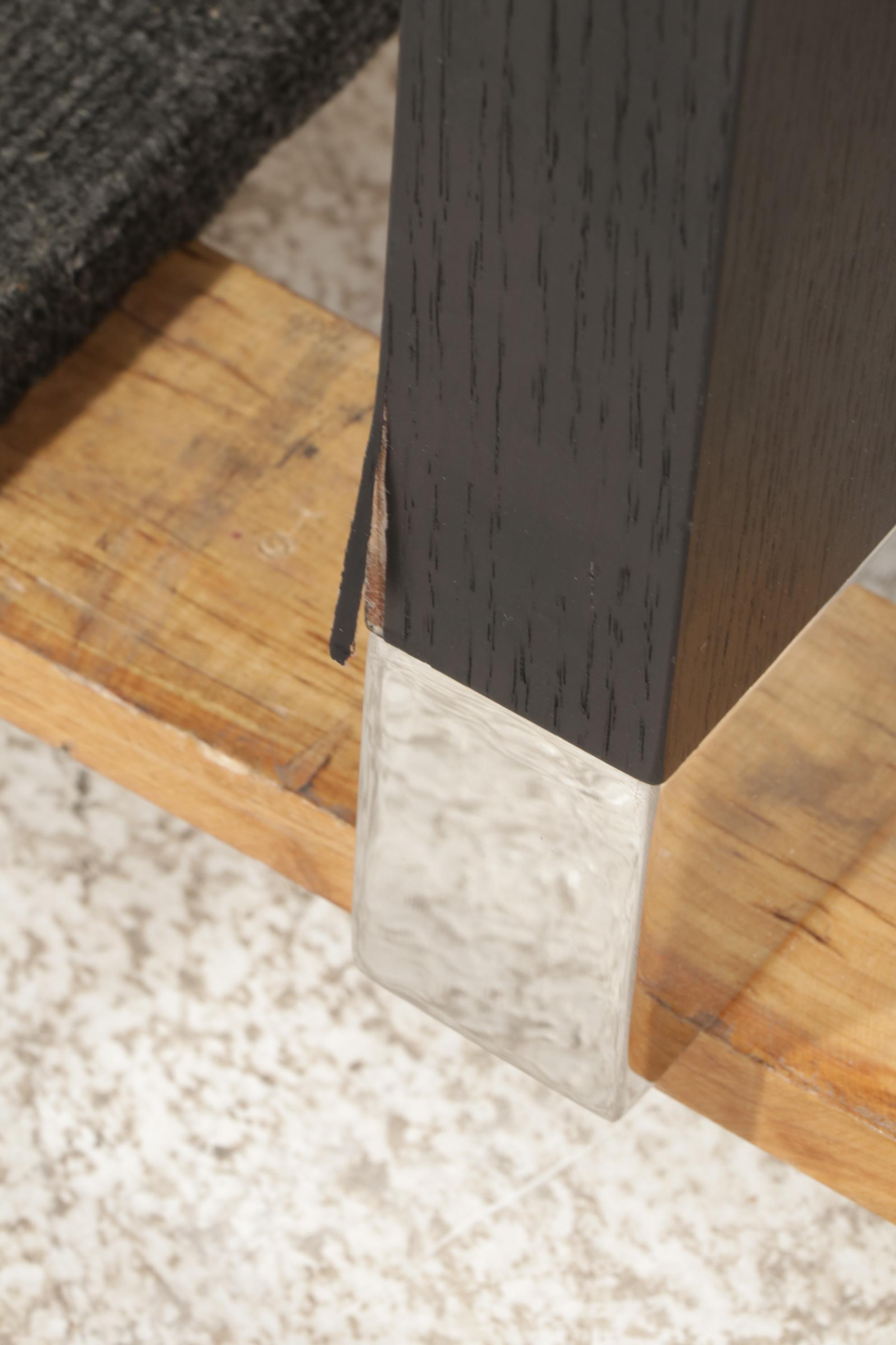 Contemporary Ebonzied Wood High-Top Bar Table