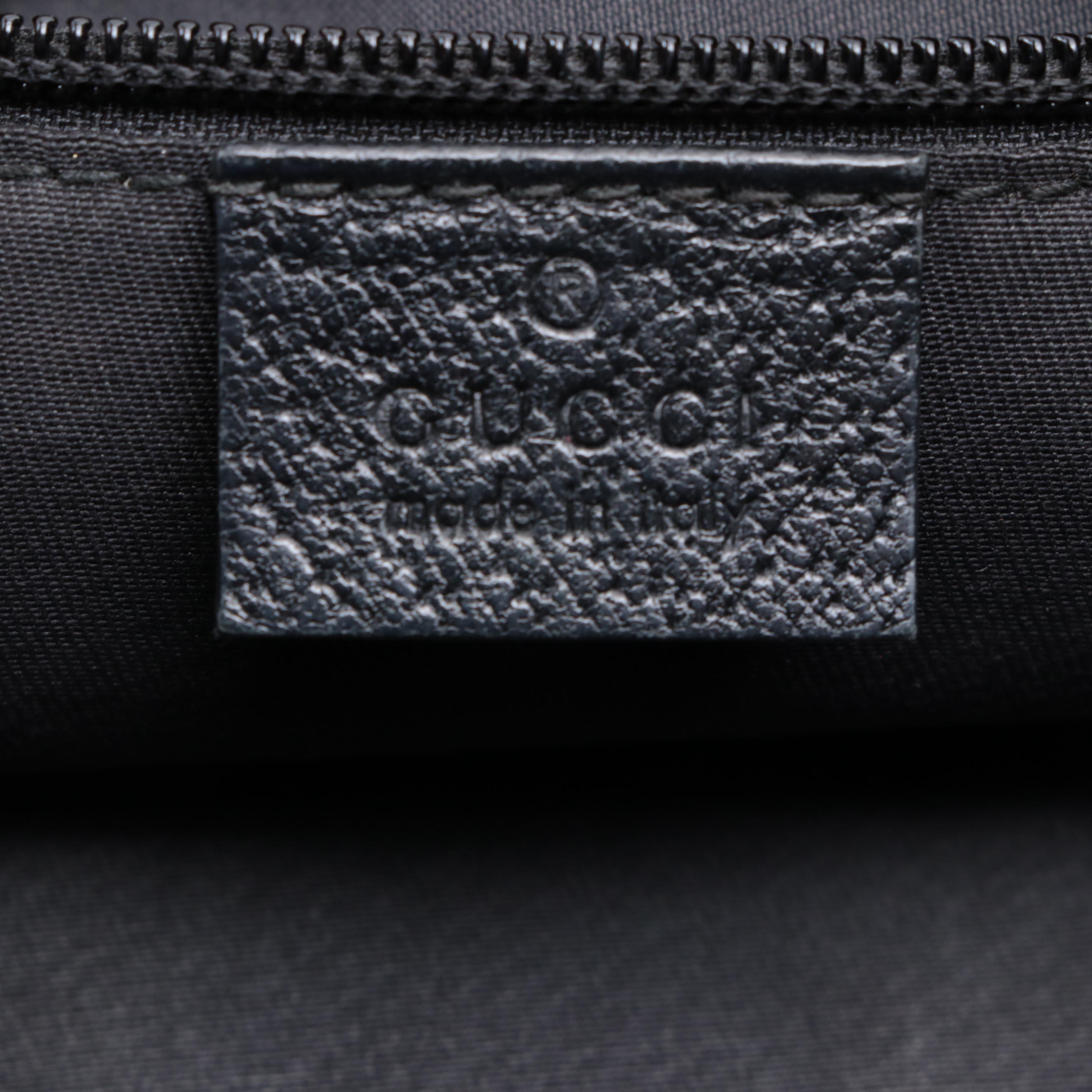 Gucci Web Crossbody Bag in GG Canvas and Cinghiale Leather