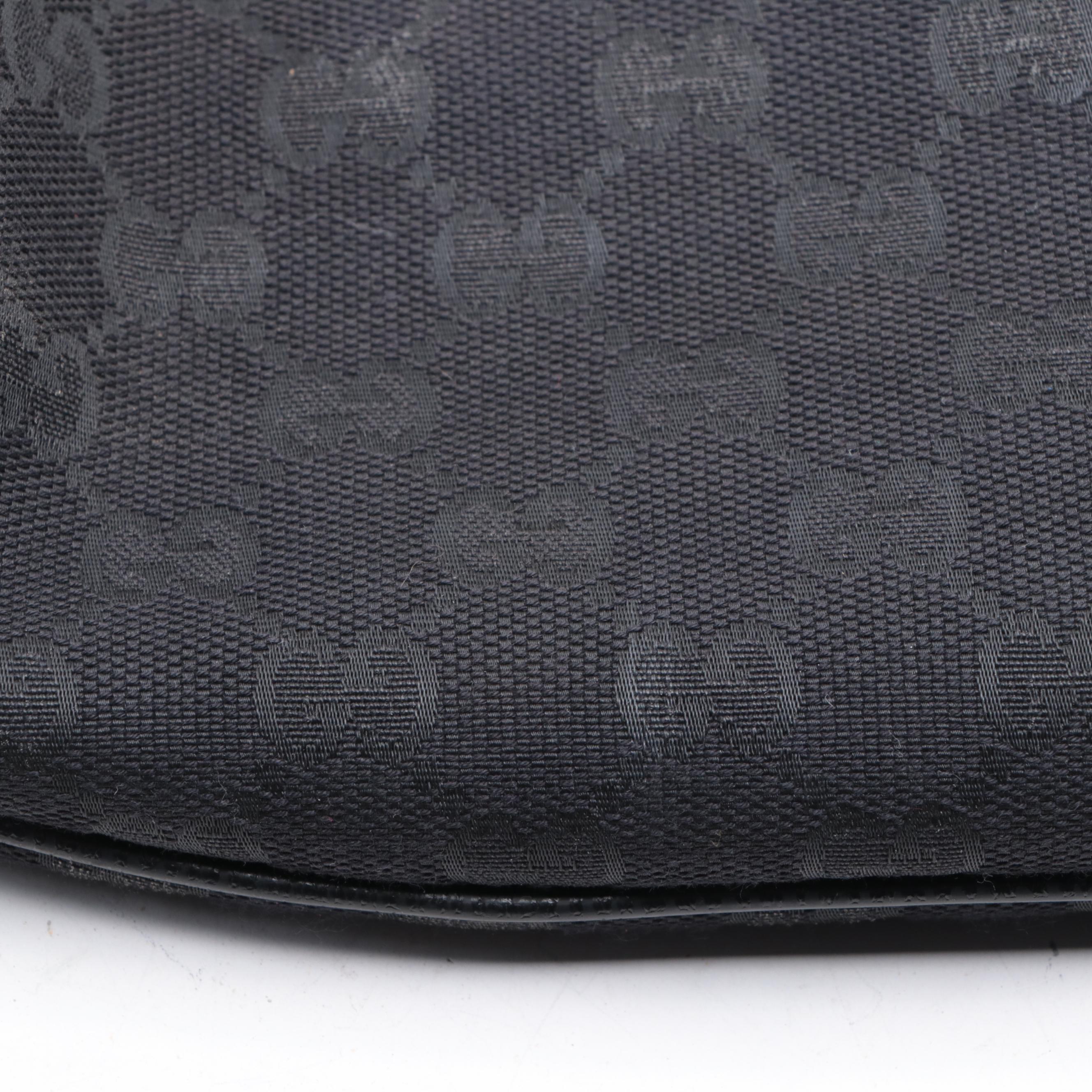 Gucci Web Crossbody Bag in GG Canvas and Cinghiale Leather