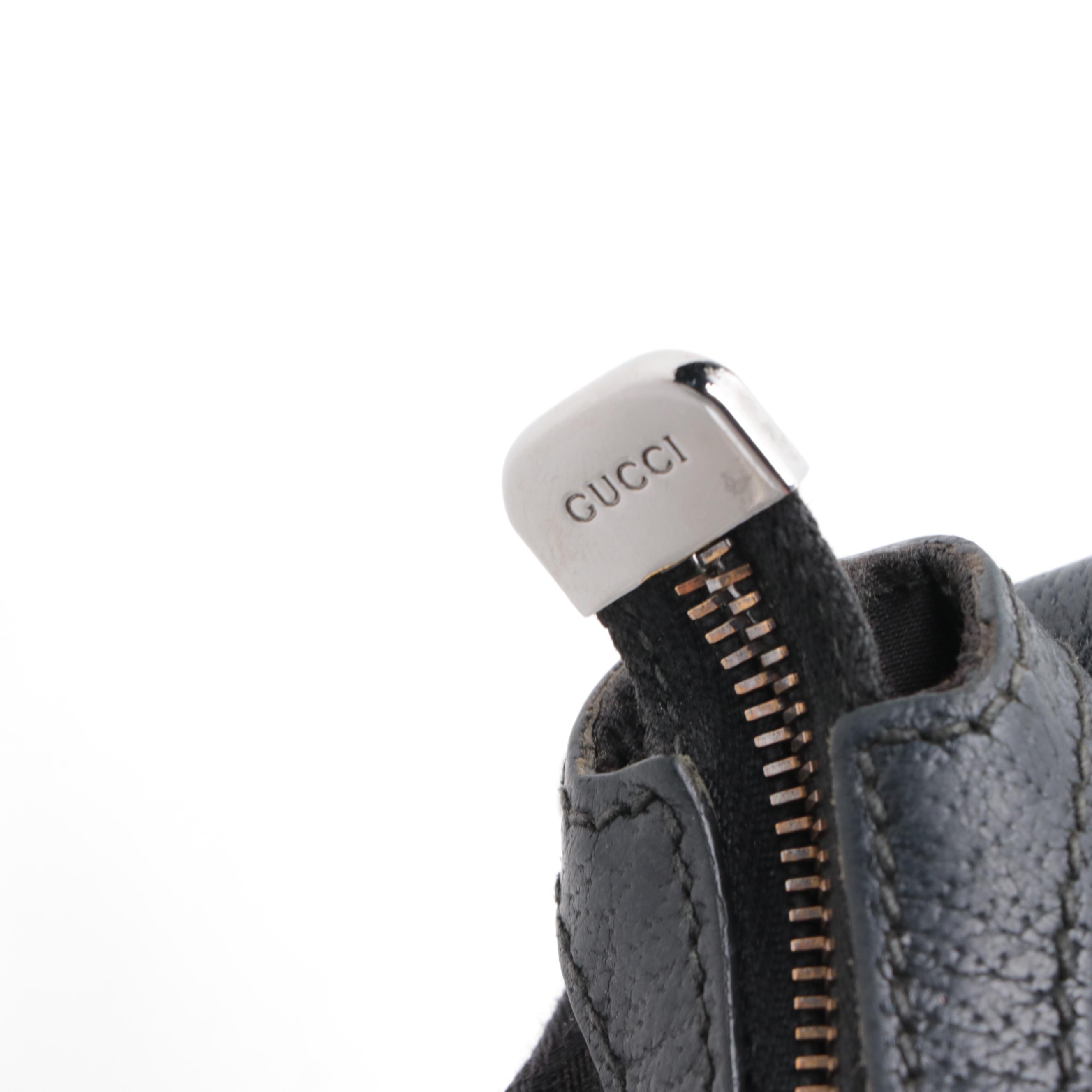 Gucci Web Crossbody Bag in GG Canvas and Cinghiale Leather