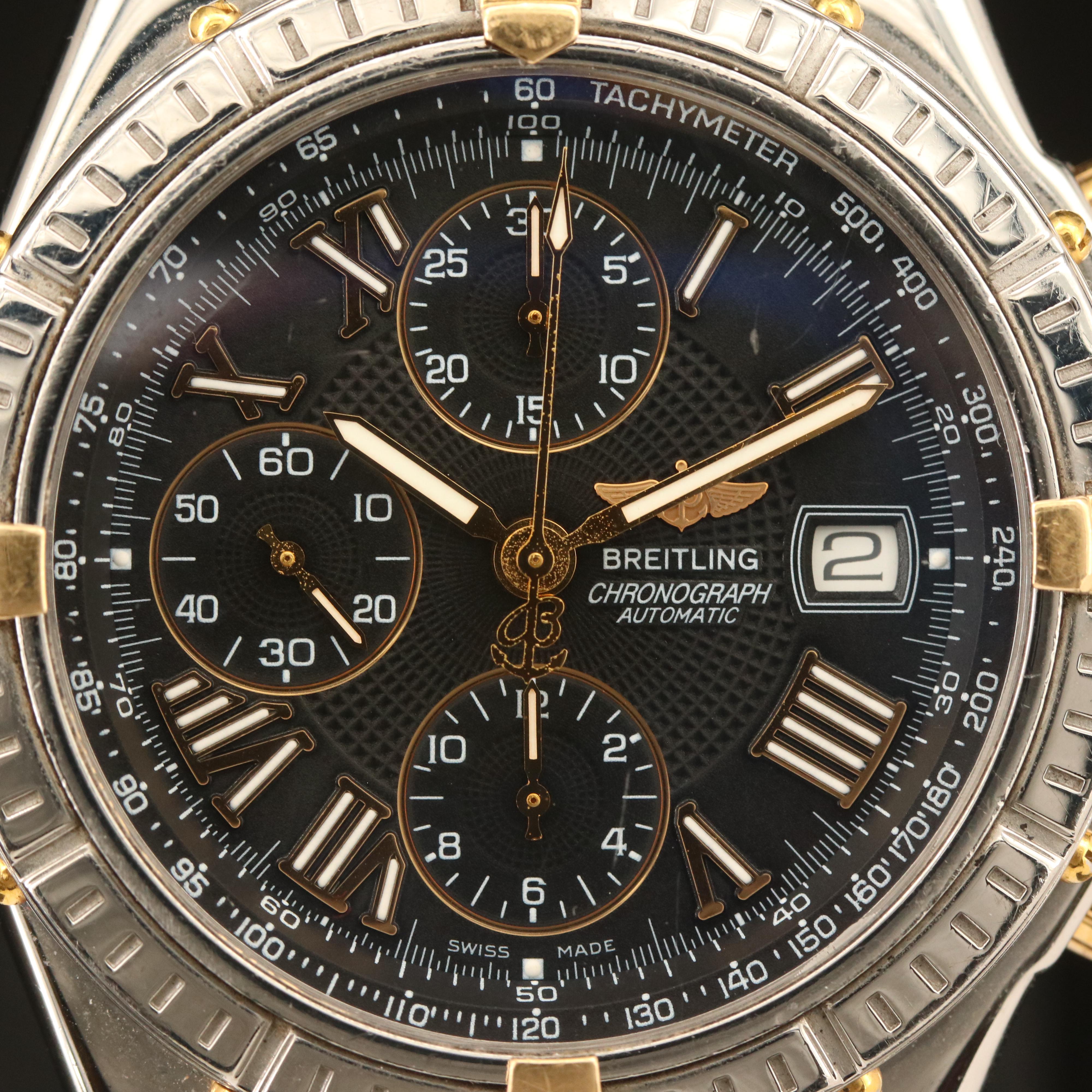 Breitling Crosswind 18K and Stainless Steel Chronograph Watch