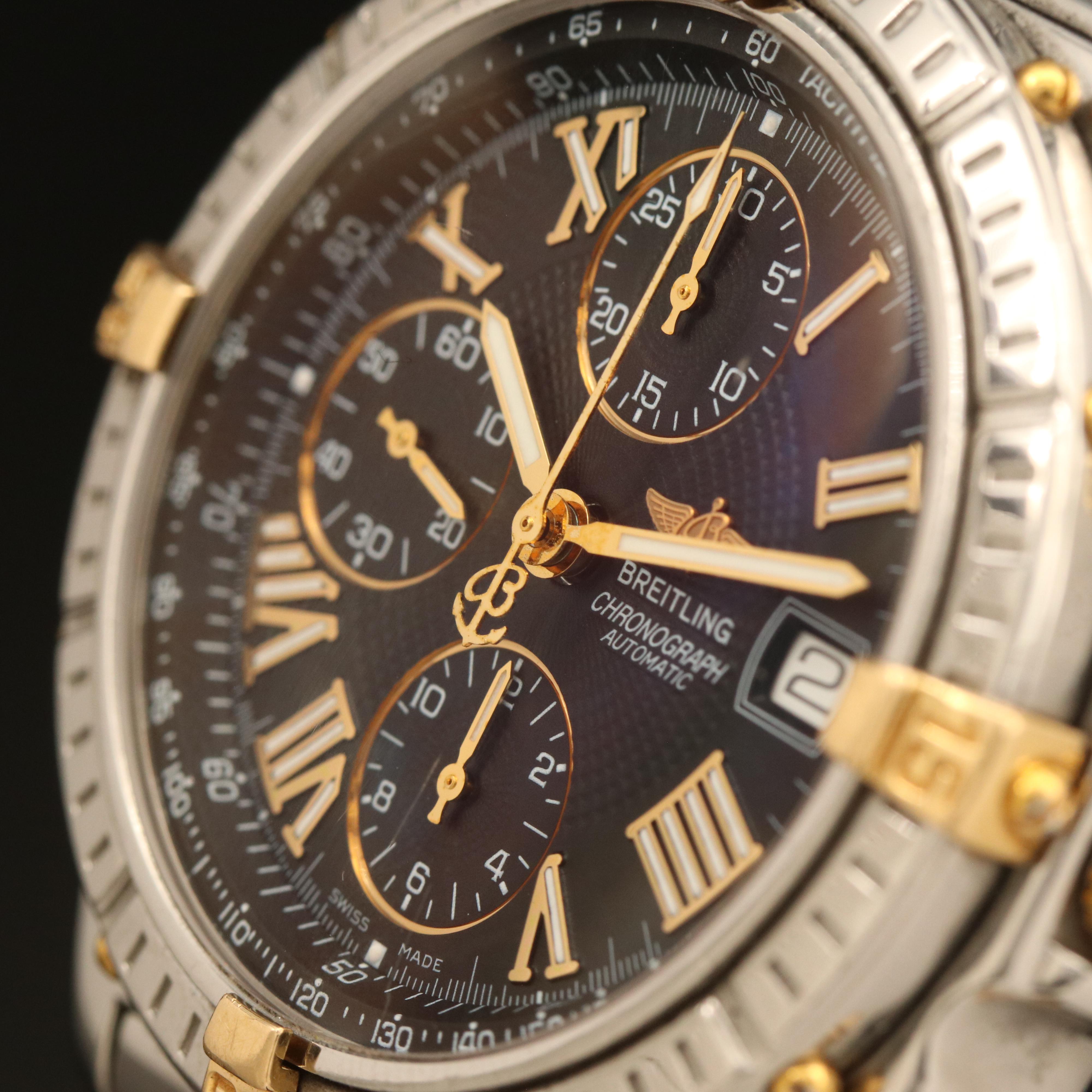 Breitling Crosswind 18K and Stainless Steel Chronograph Watch