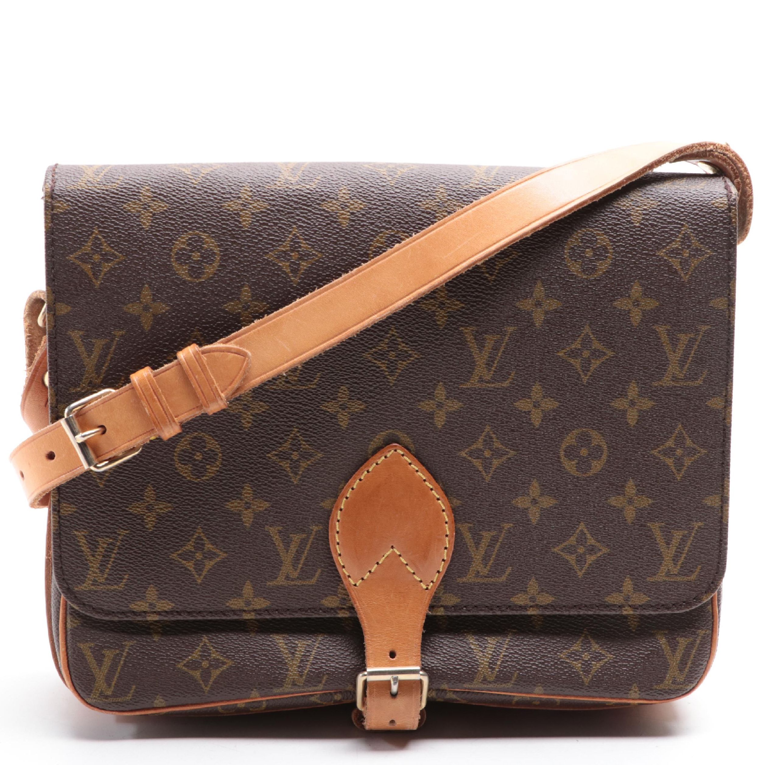 Louis Vuitton Cartouchière GM in Monogram Canvas and Vachetta Leather