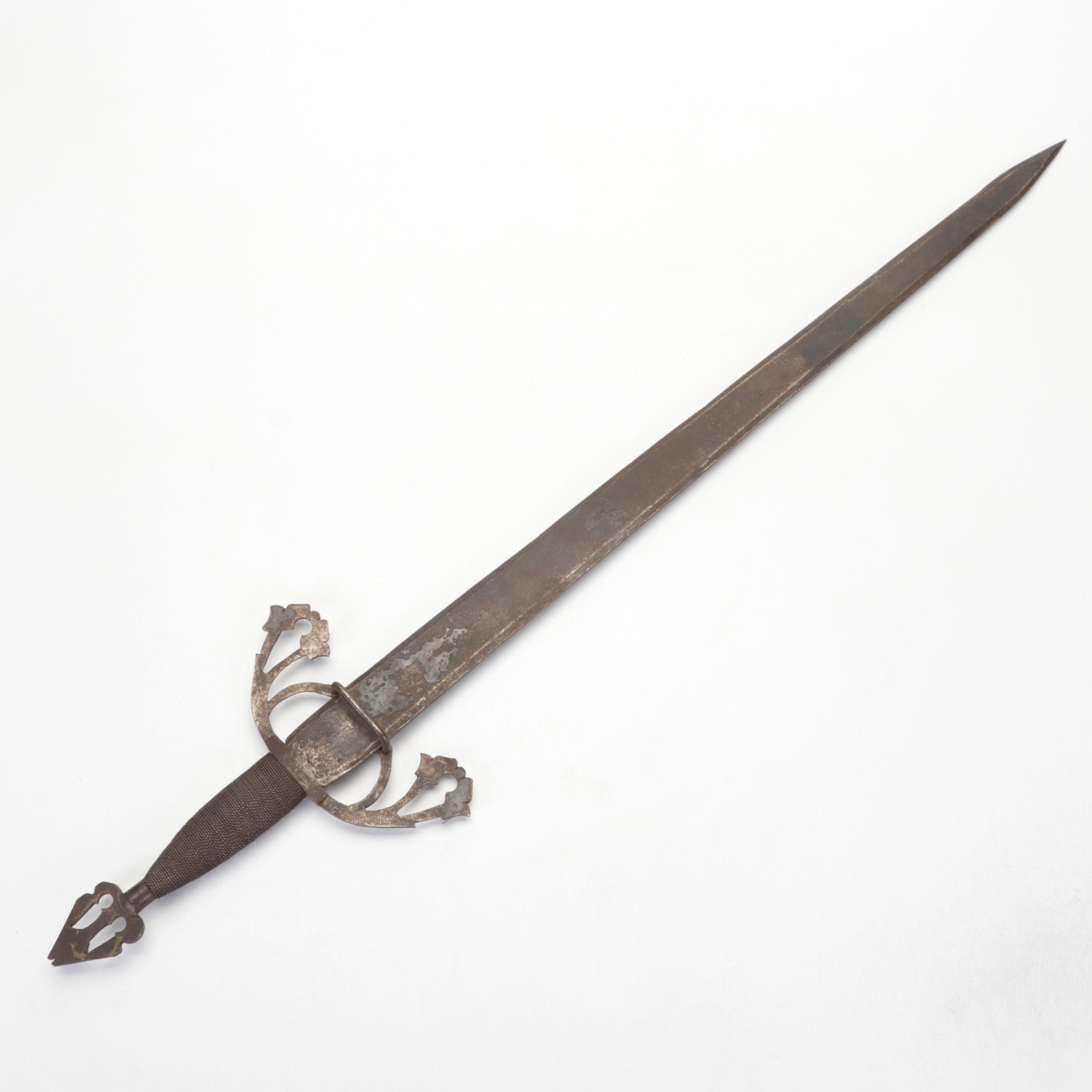 Spanish-Made Souvenir Cavalry Sword With Decorative Guard, 1960s