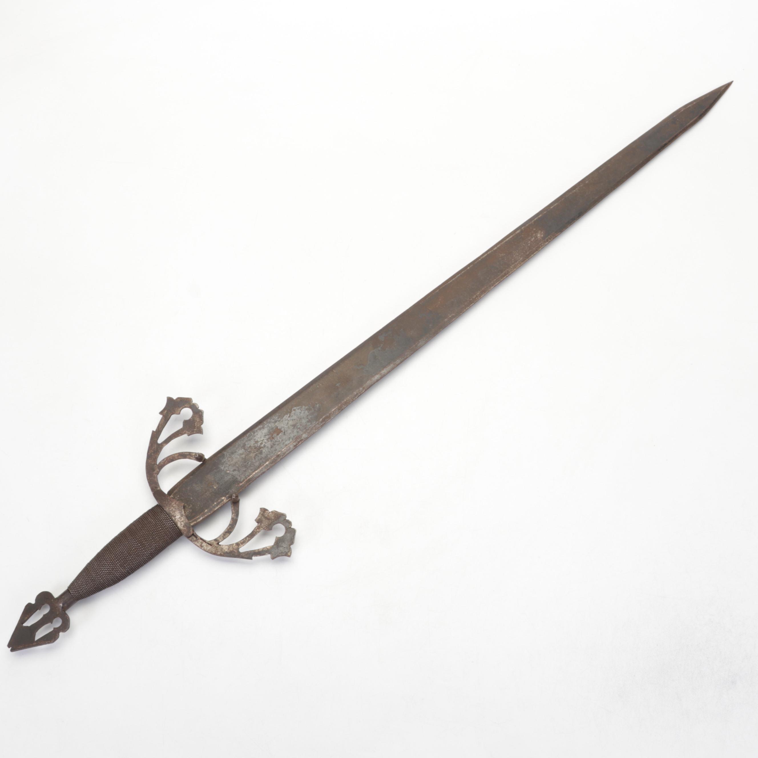 Spanish-Made Souvenir Cavalry Sword With Decorative Guard, 1960s