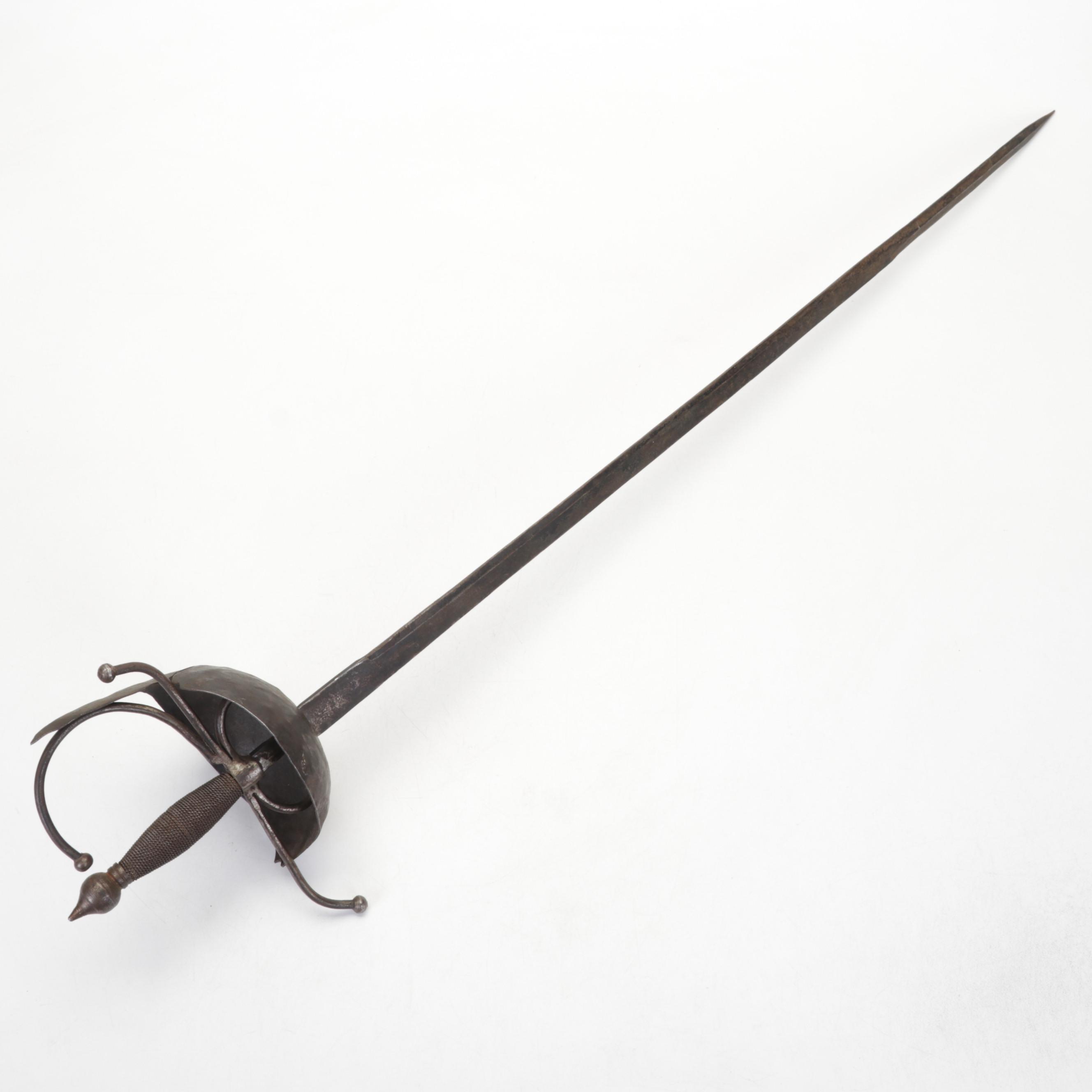 Spanish-Made Souvenir Cavalry Sword With Decorative Guard, 1960s