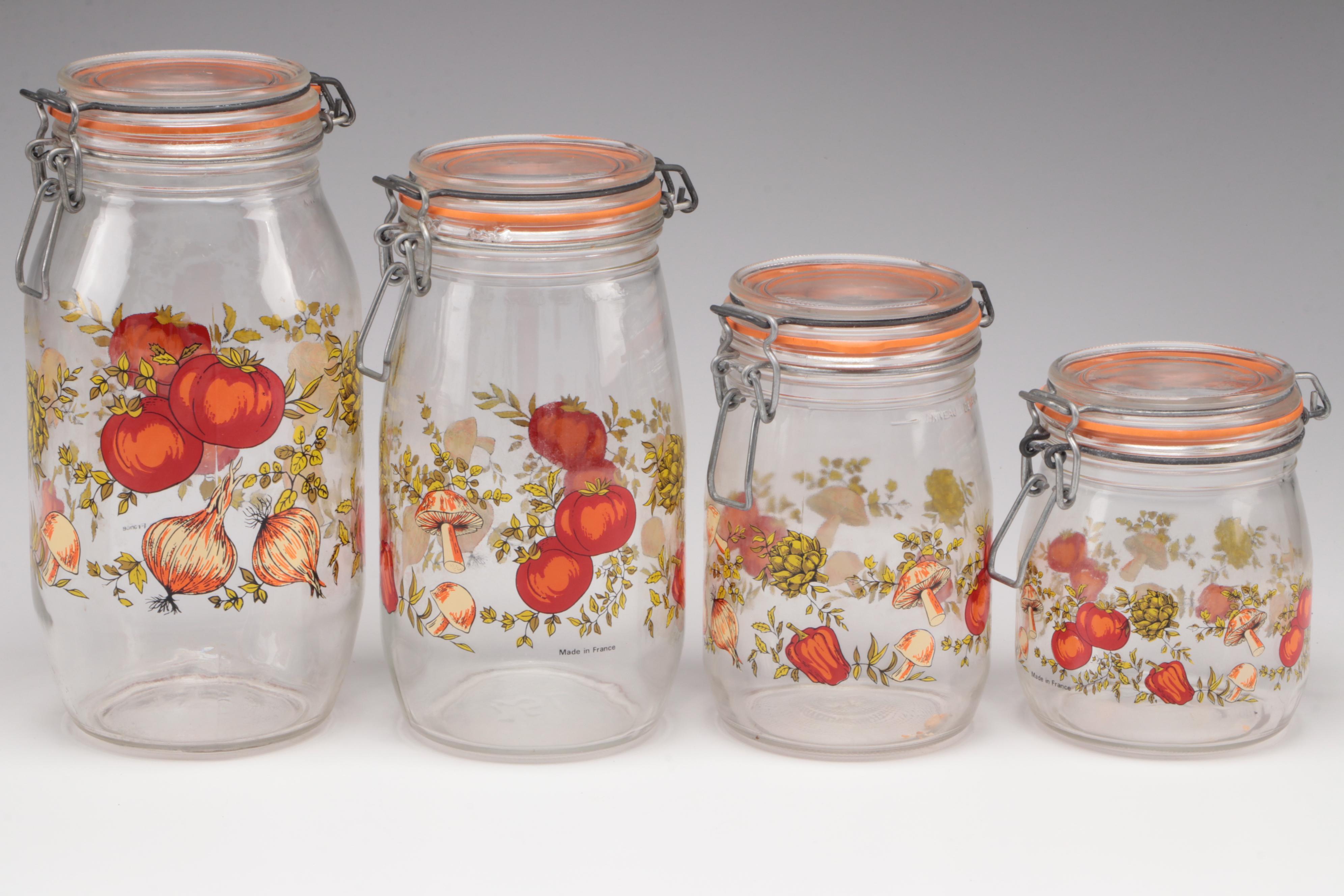 Arc French Glass "Spice of Life Glass" Jars
