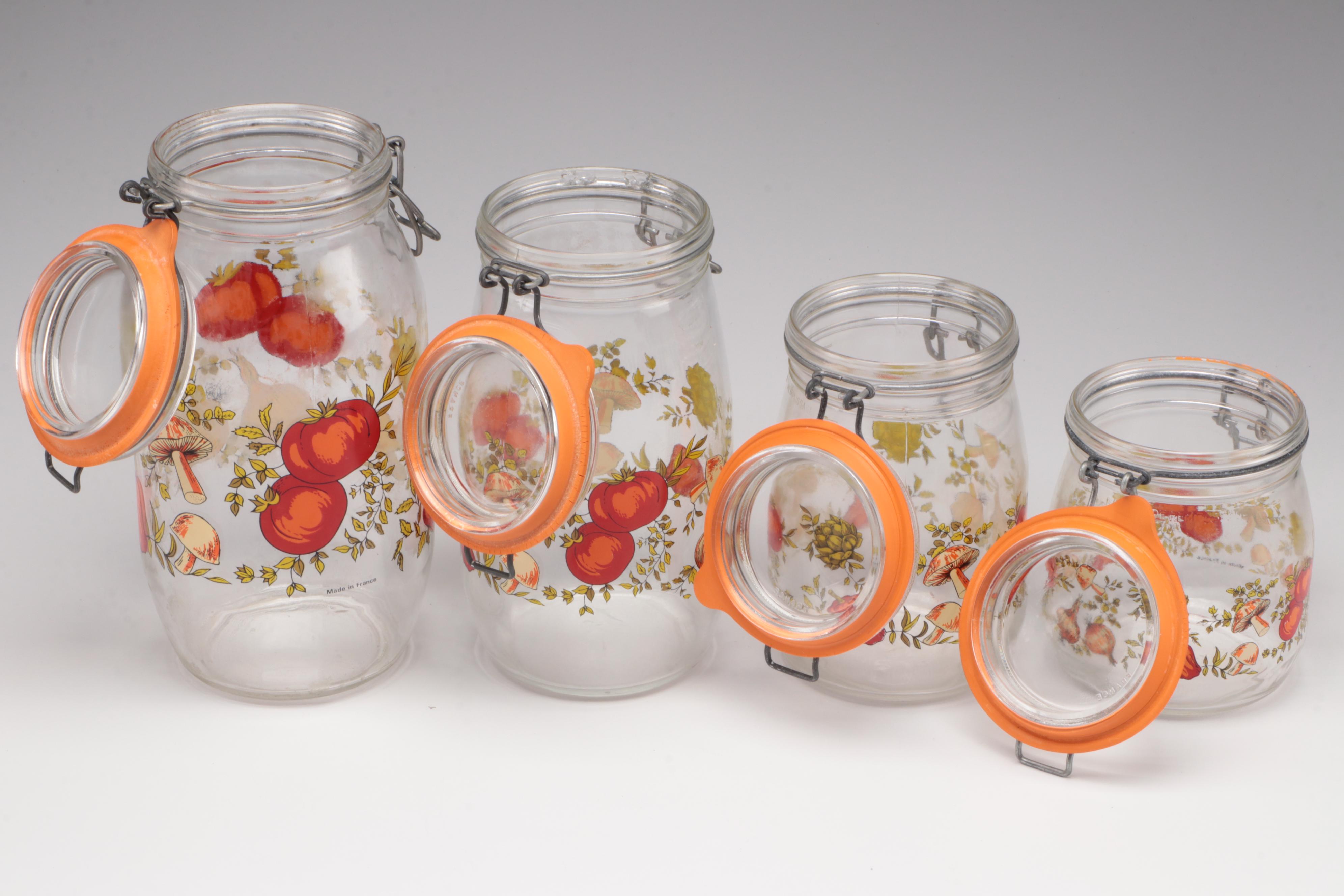 Arc French Glass "Spice of Life Glass" Jars