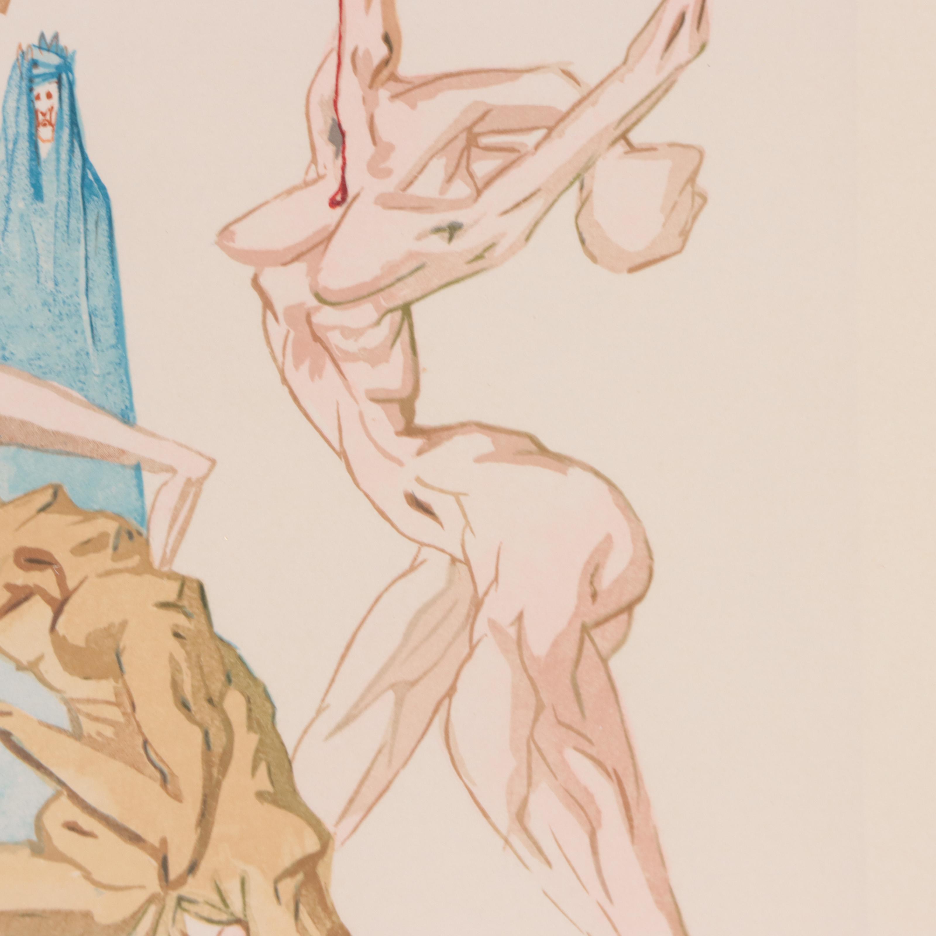 Salvador Dalí Wood Engraving "Les Simoniaques," 1960 - 1964