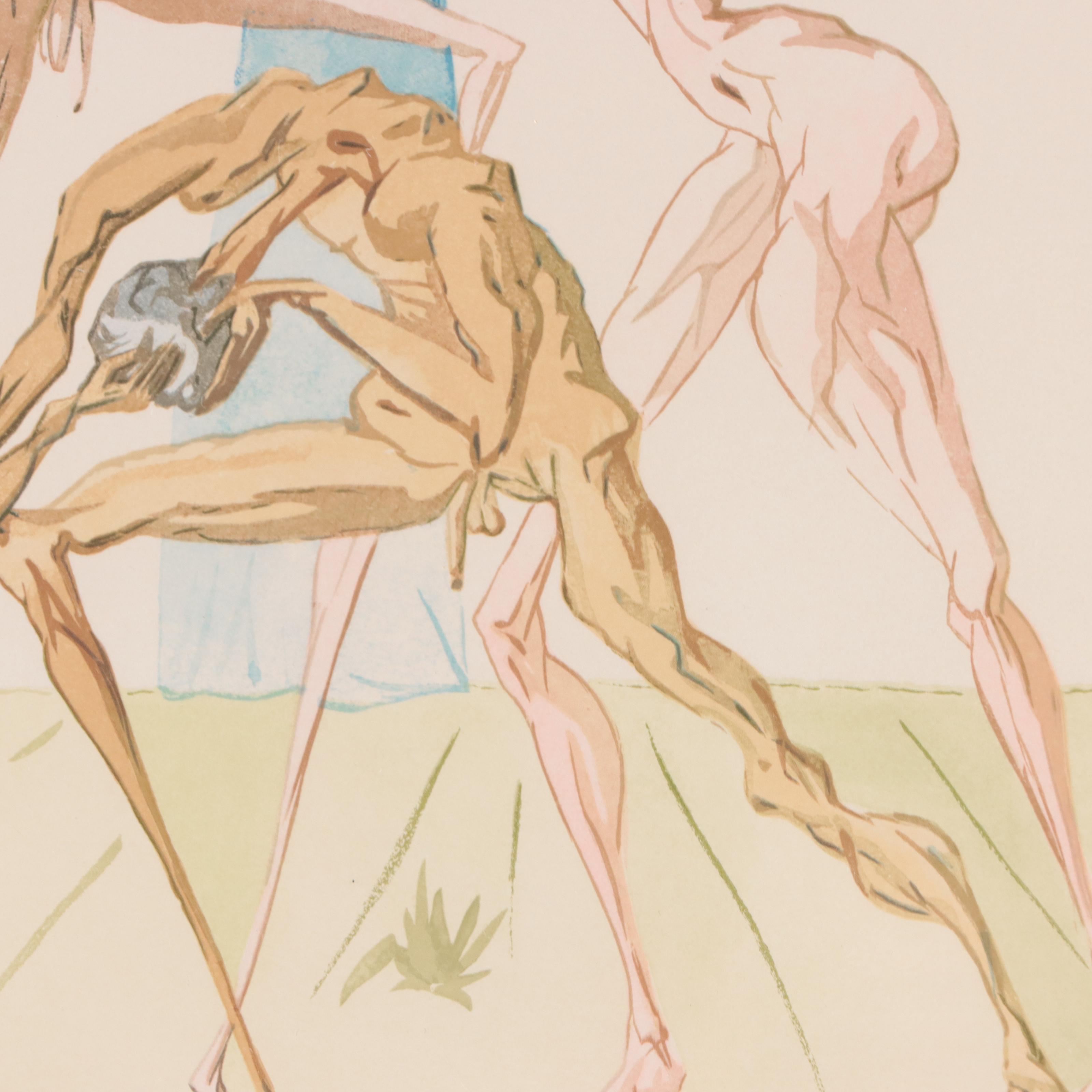 Salvador Dalí Wood Engraving "Les Simoniaques," 1960 - 1964