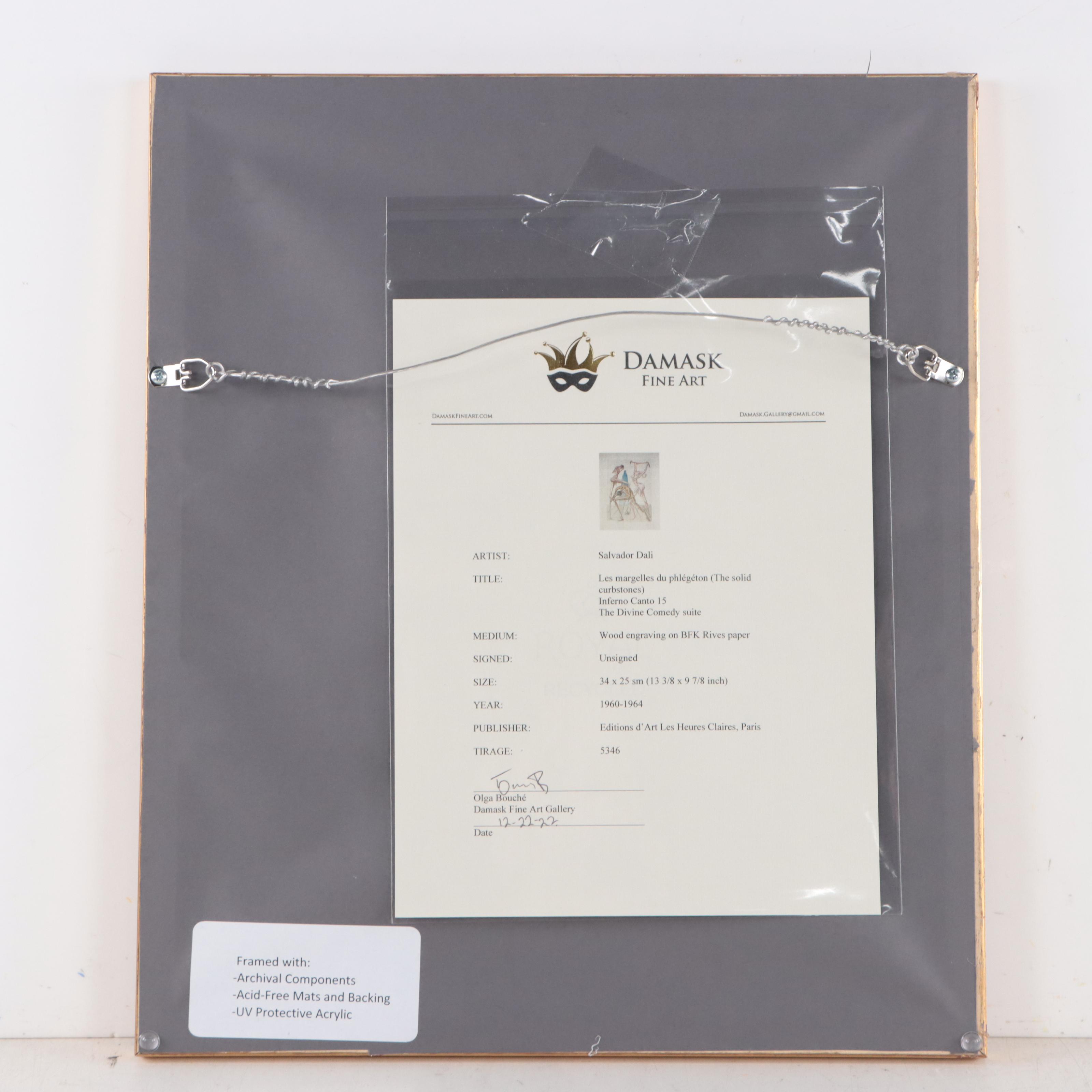 Salvador Dalí Wood Engraving "Les Simoniaques," 1960 - 1964