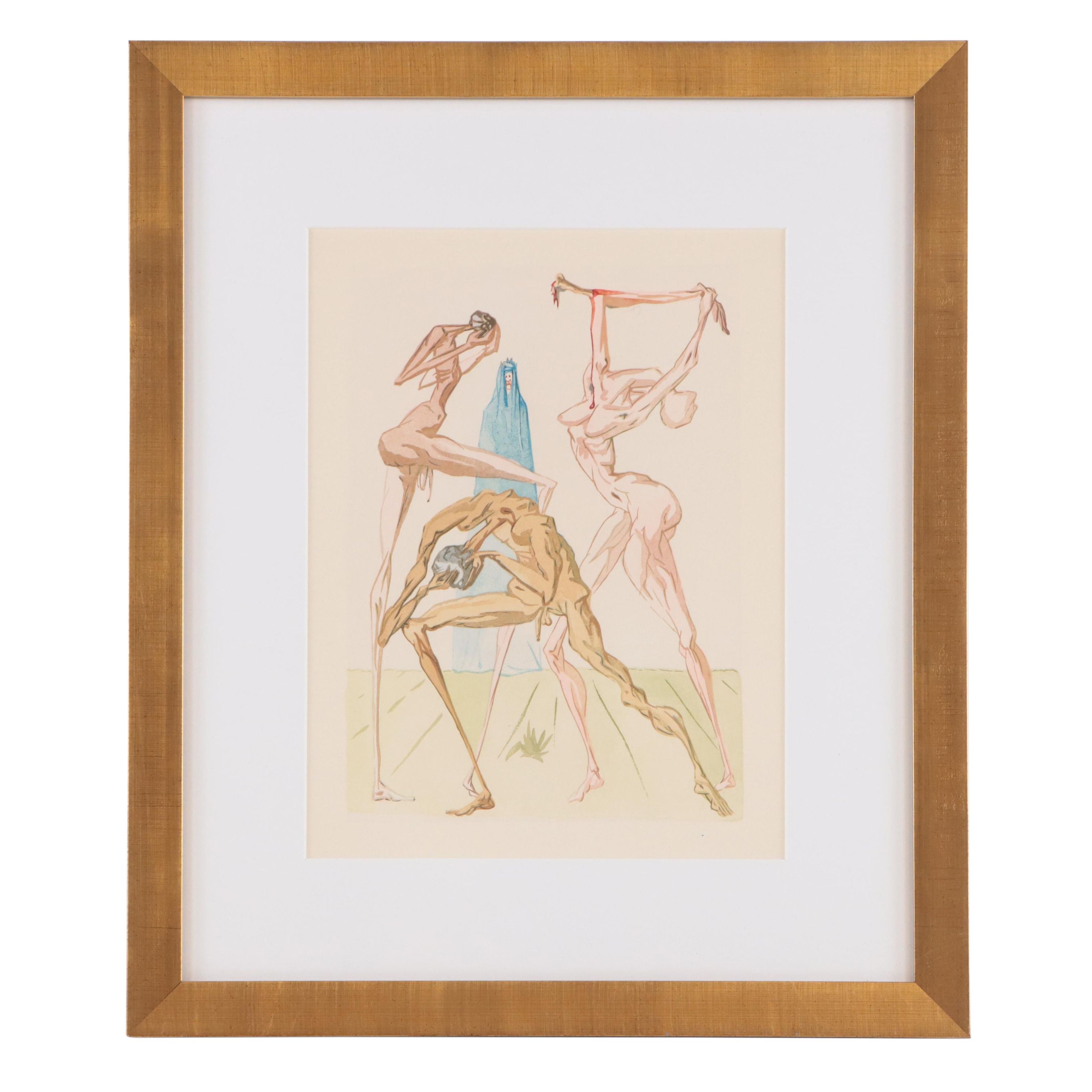 Salvador Dalí Wood Engraving "Les Simoniaques," 1960 - 1964