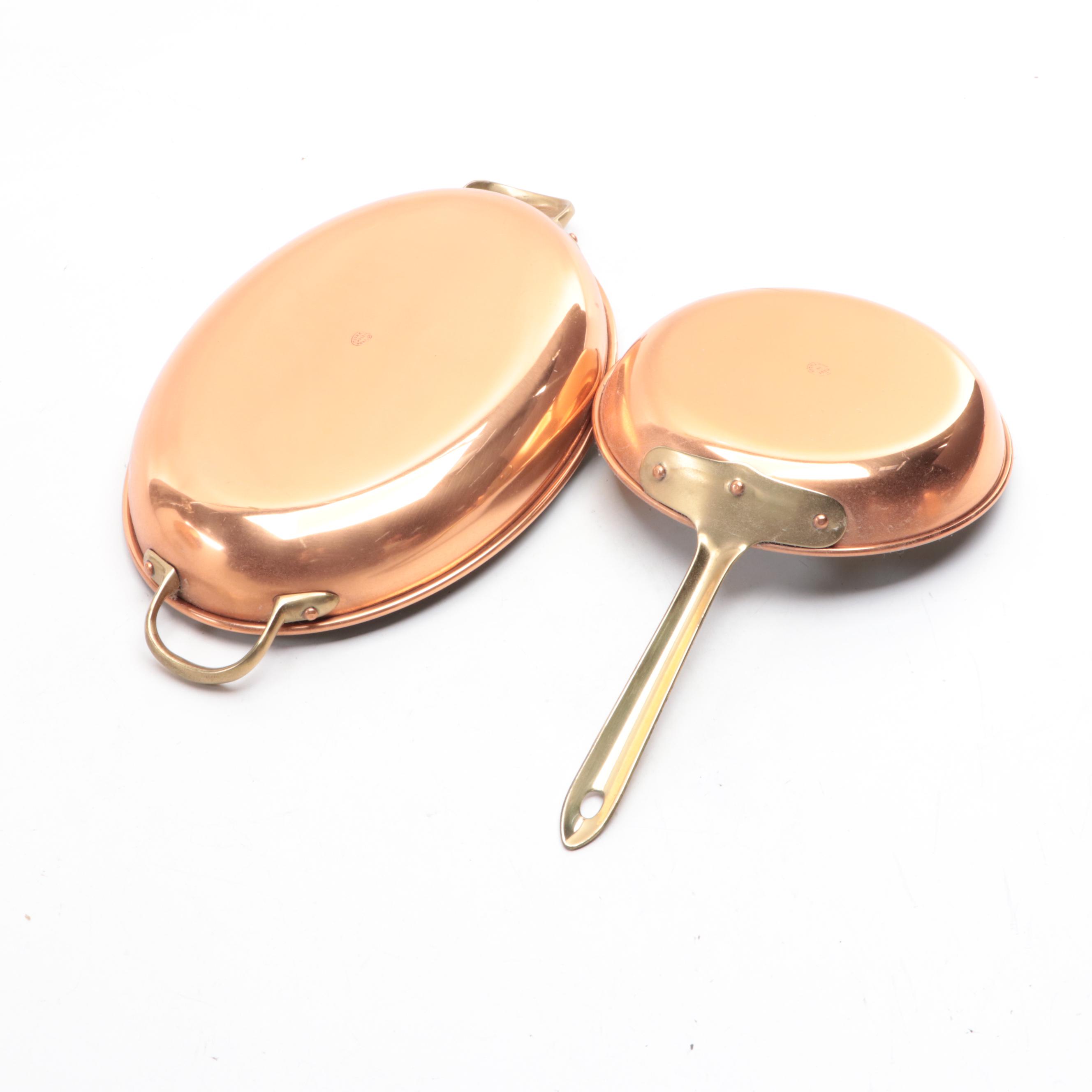 Portugal Copper Fondue Pot with Pans and Cooking Utensils, Mid to Late 20th C.