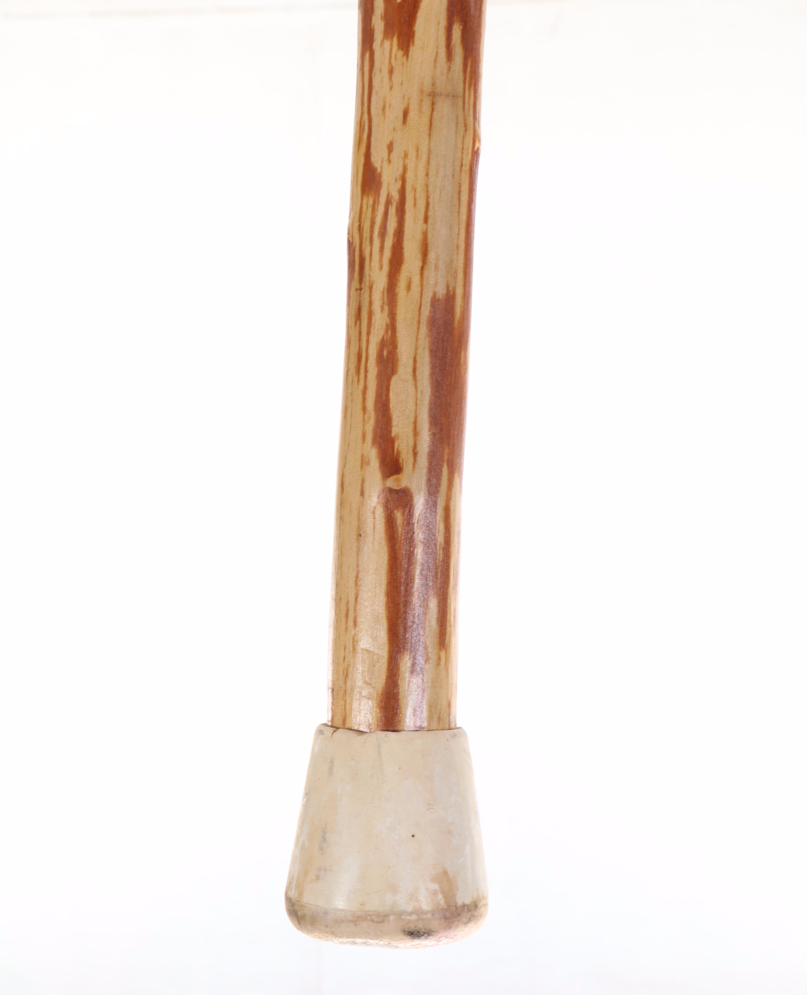 Carved Oak Cane with Wooden Walking Stick and Cane-Handle Umbrella