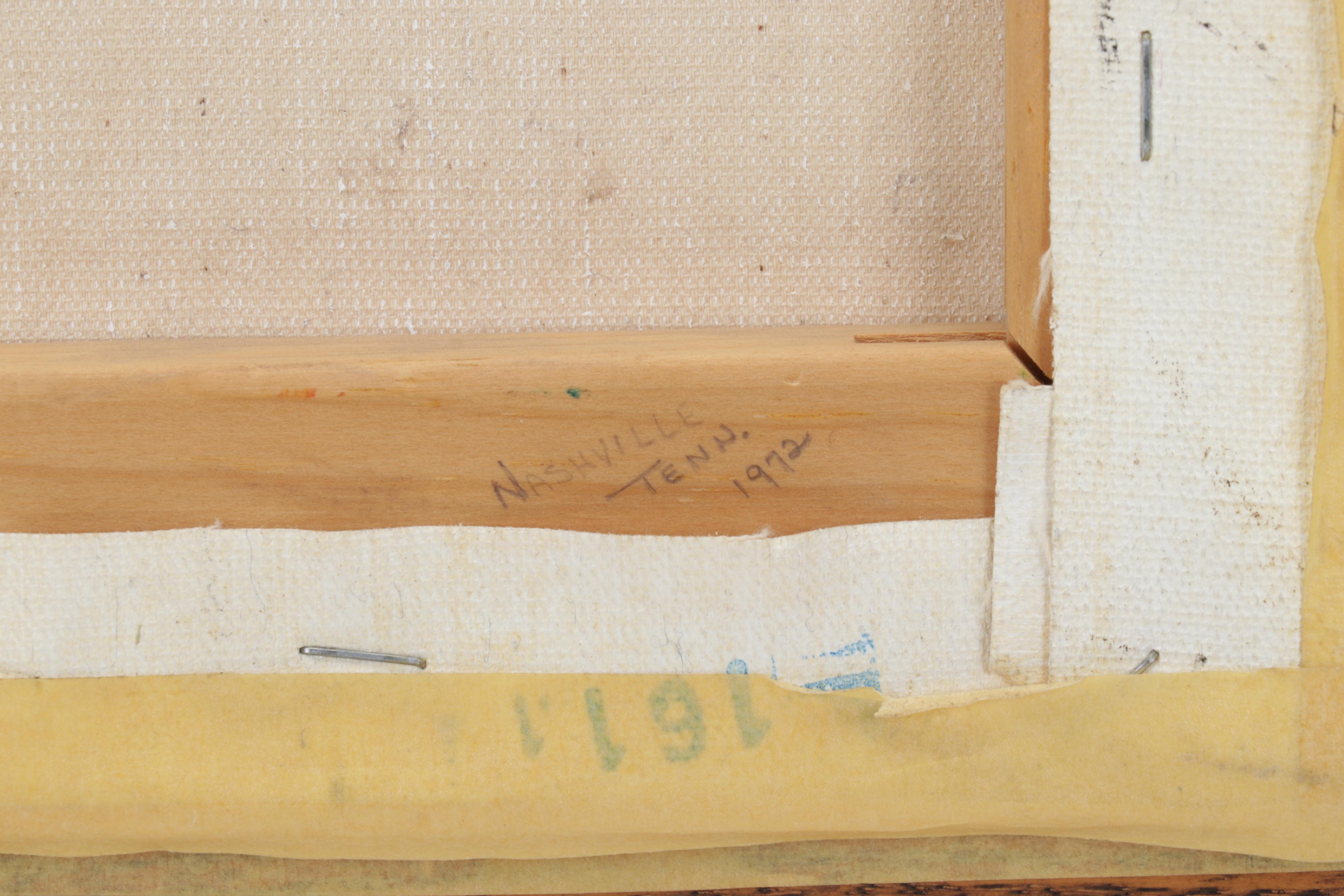 P. Dali Seascape Oil Painting of Waves Crashing on Rocky Beach, Circa 1972