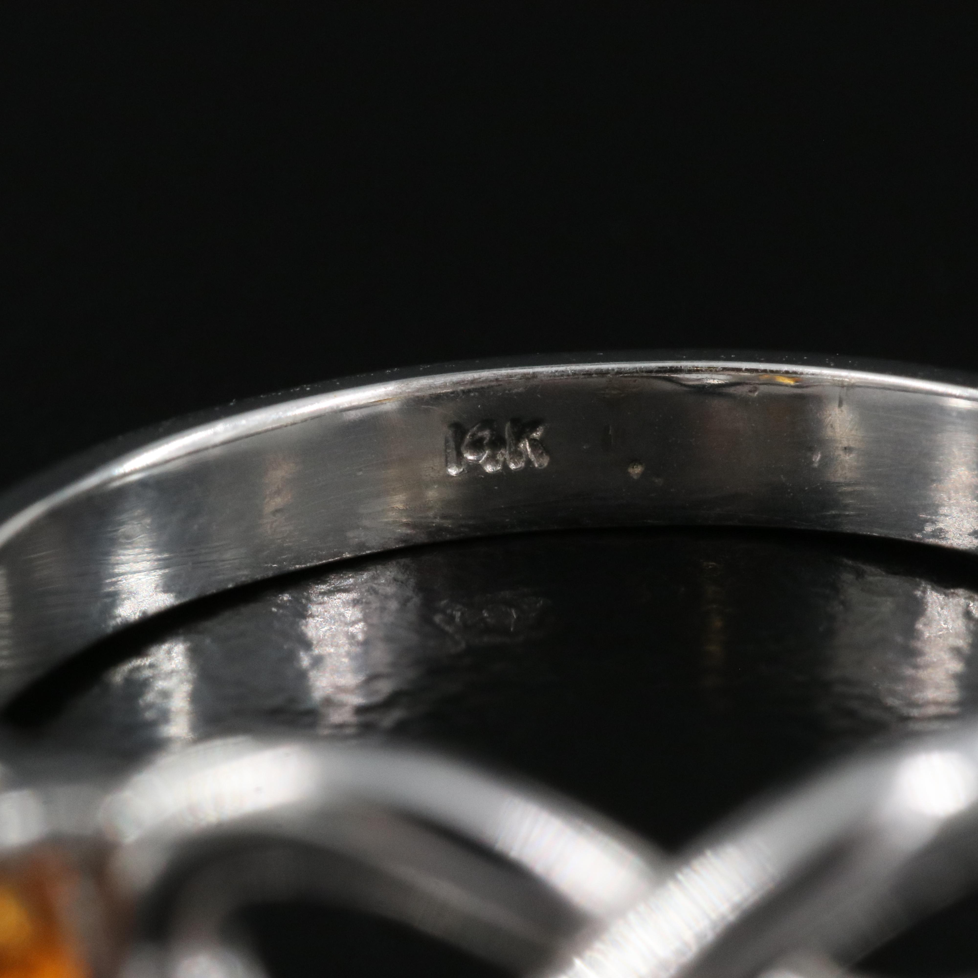 14K Citrine Infinity Ring