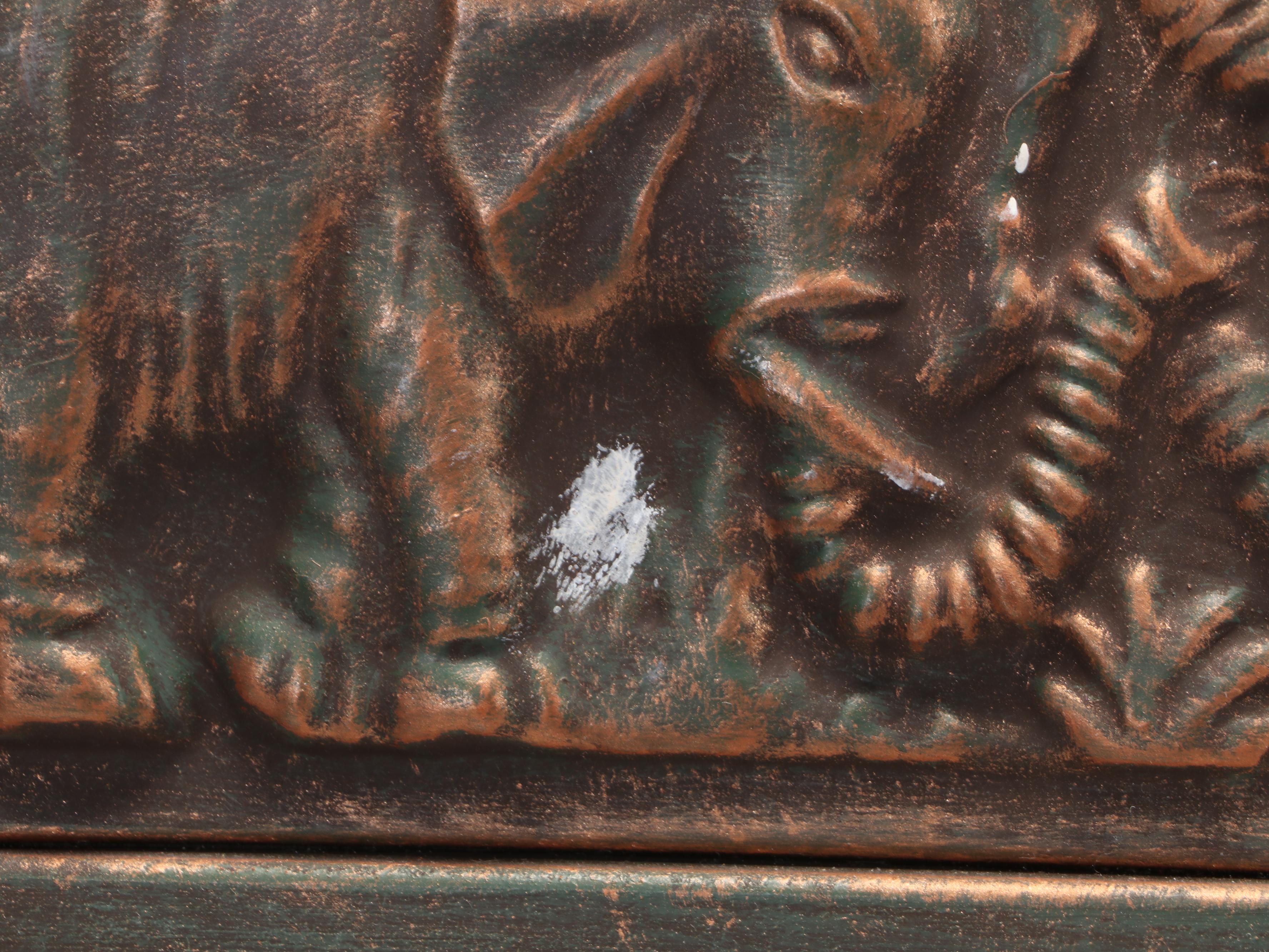 Mesh and Metal Three Panel Folding Firescreen