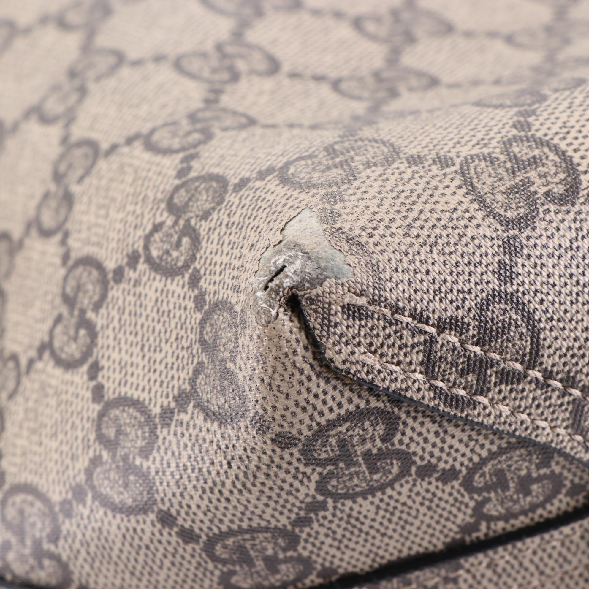 Gucci GG Supreme Canvas and Leather Reversible Tote Bag