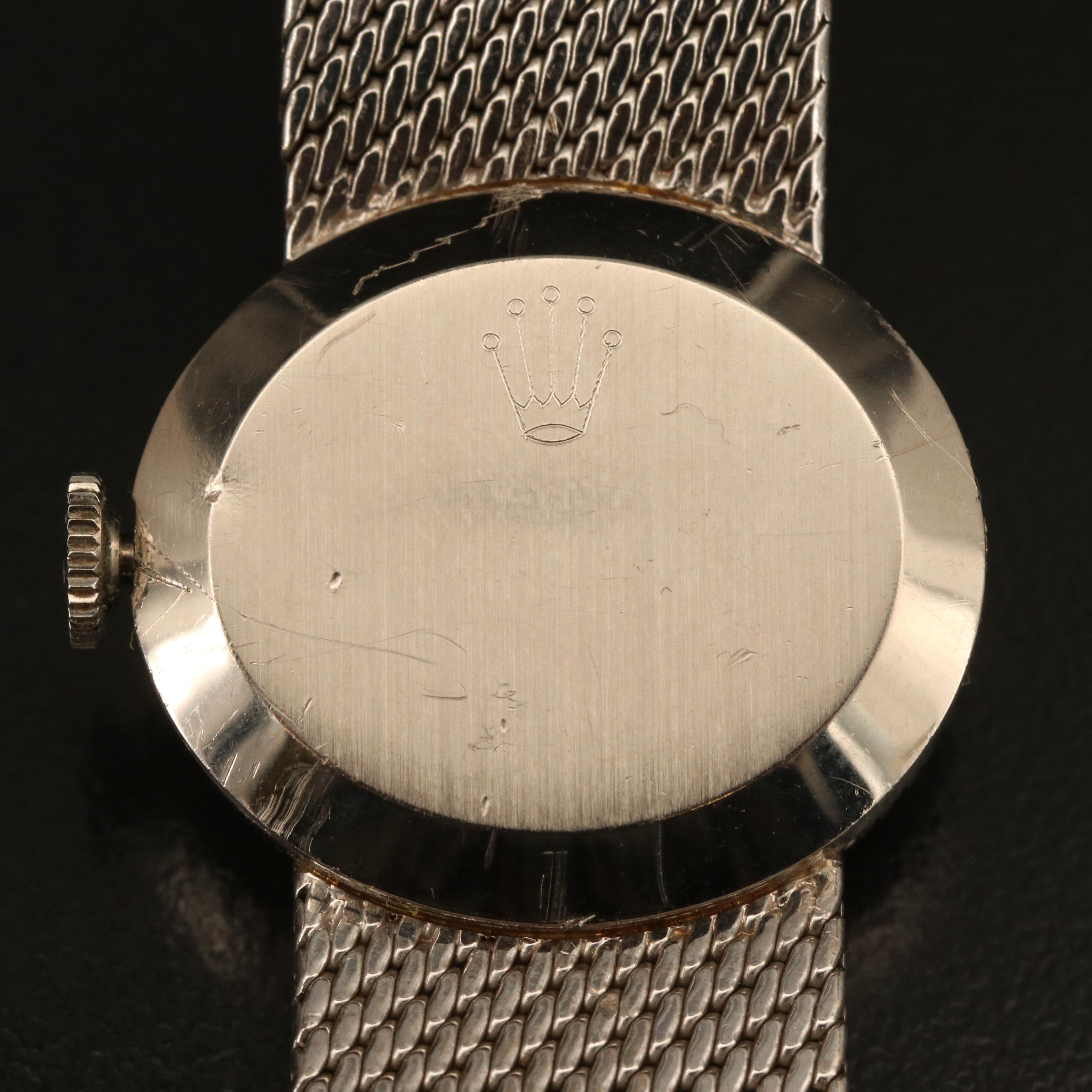 Vintage Rolex Precision 18K Diamond Watch