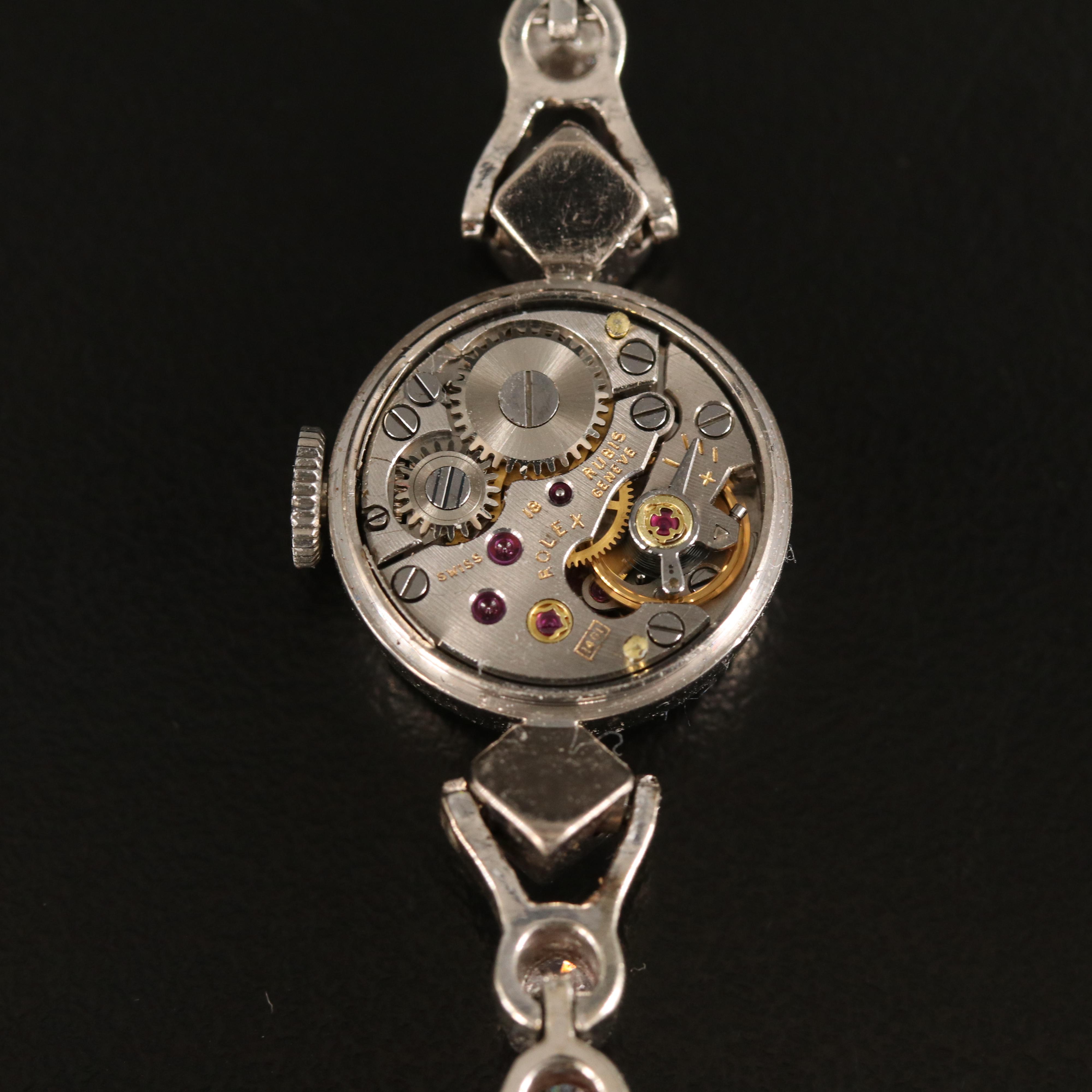 Vintage Rolex 18K Orchid Watch with 14K 3.62 CTW Diamond Bracelet