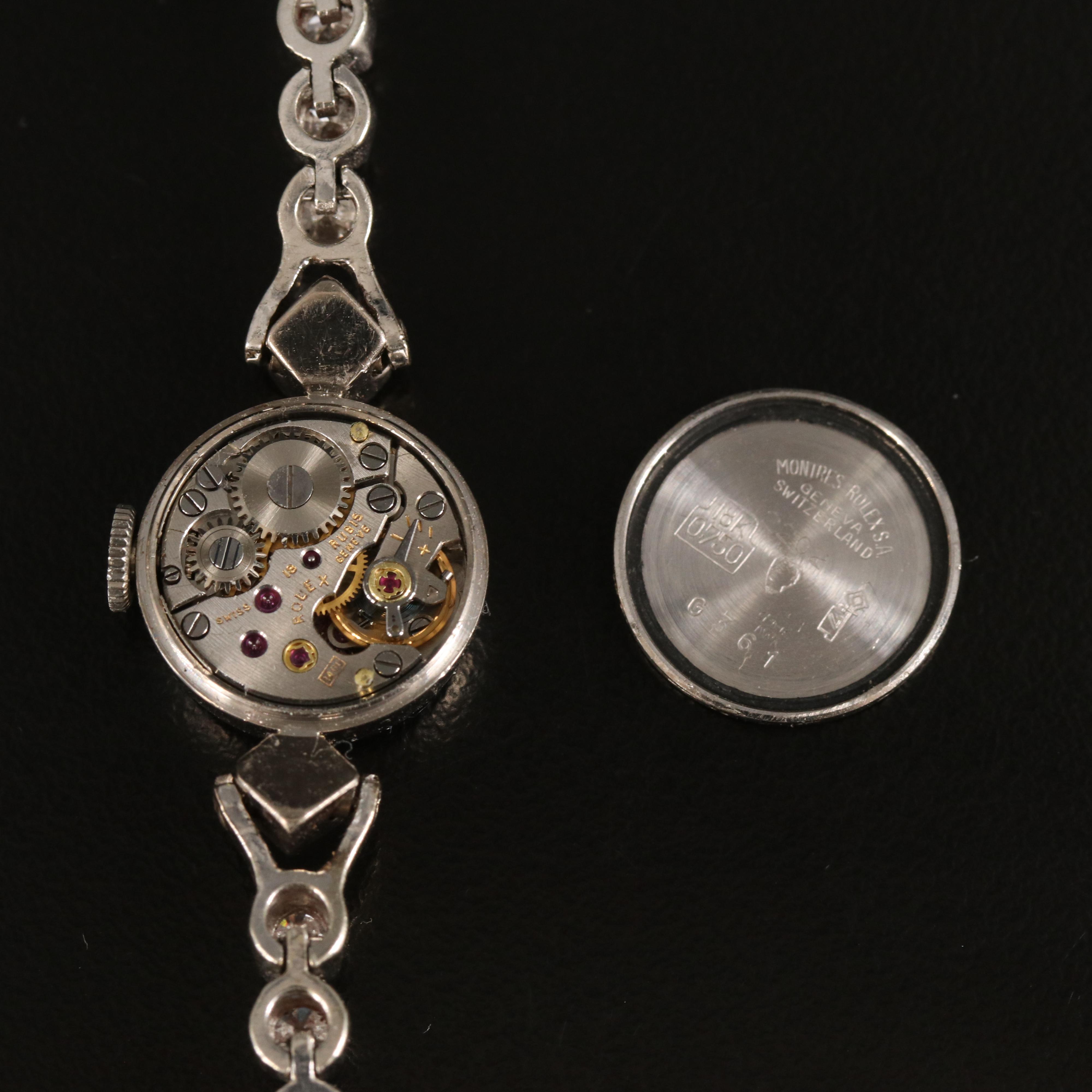 Vintage Rolex 18K Orchid Watch with 14K 3.62 CTW Diamond Bracelet