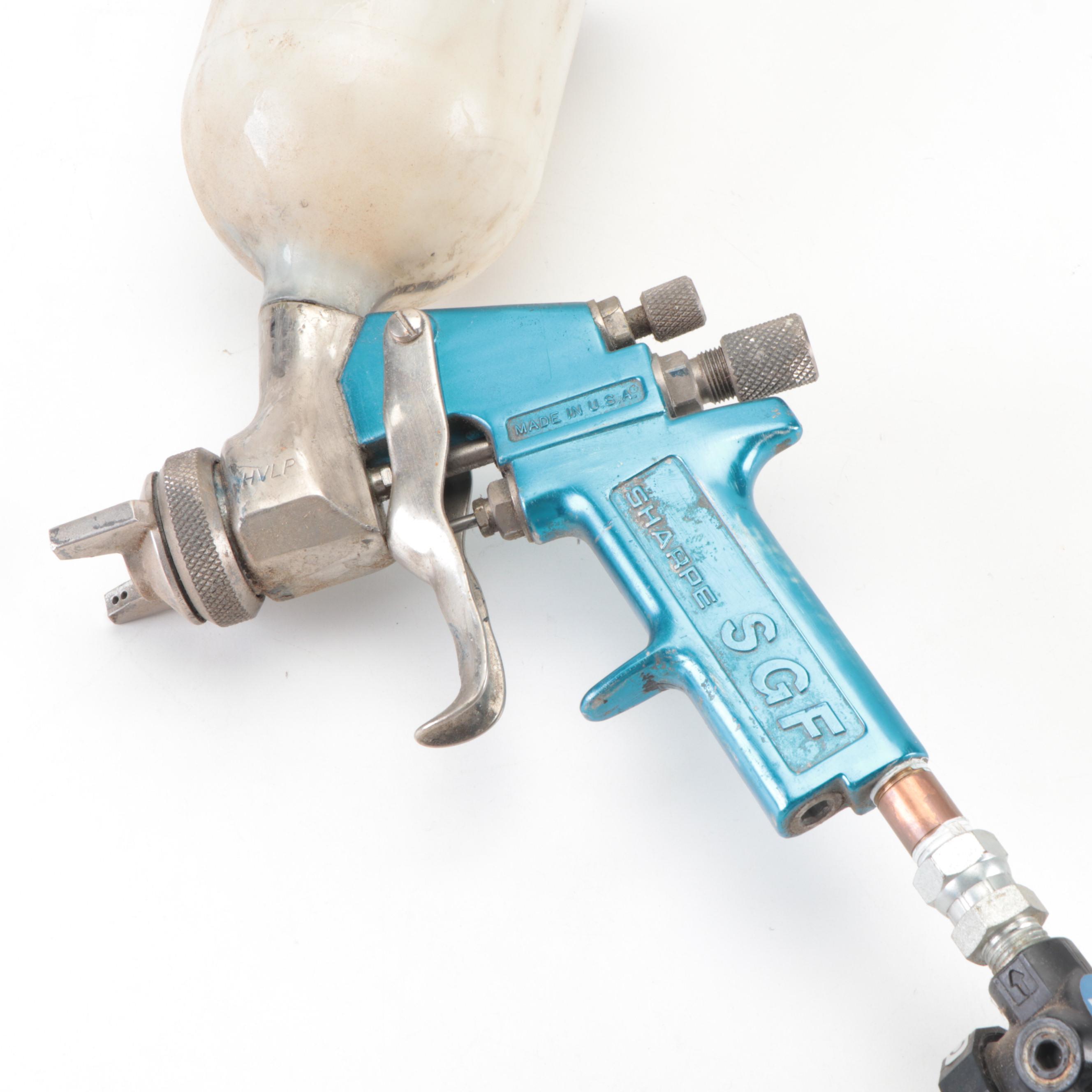 Gravity Feed Pneumatic Air Spray Guns With Gauges, Air Blow Gun