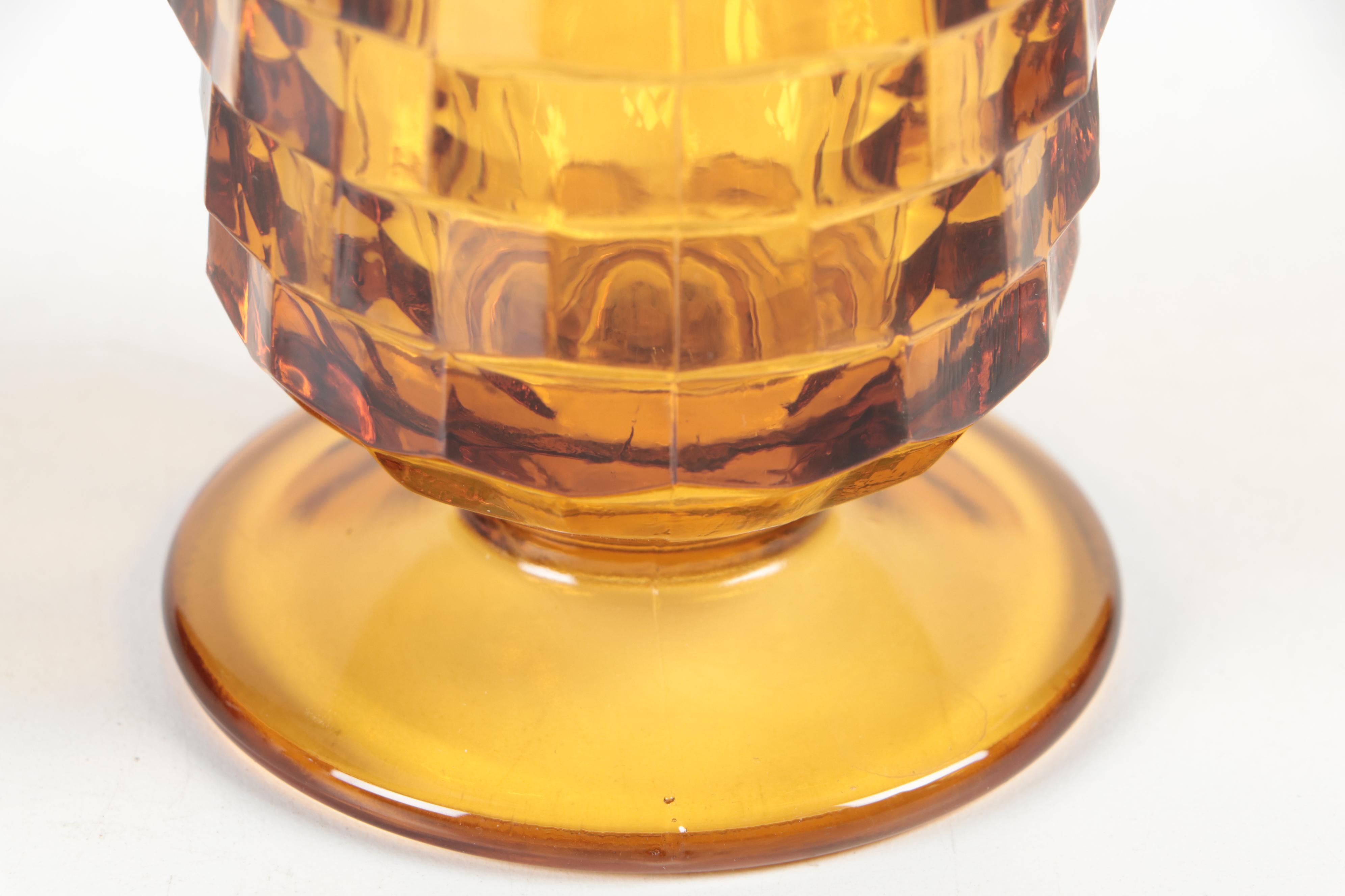 Colony "Whitehall Amber" Pressed Glass Iced Tea Glasses