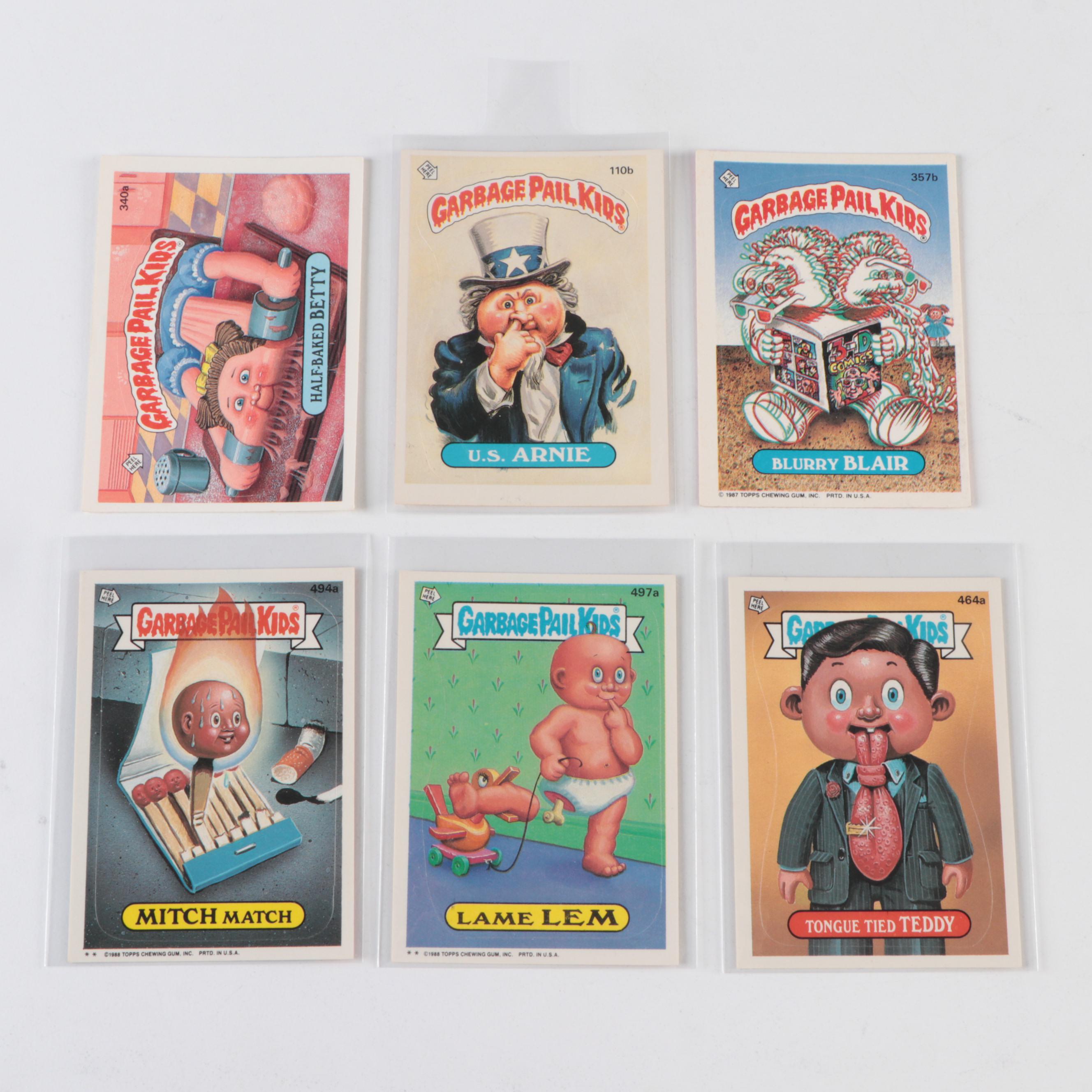Topps Garbage Pail Kids Trading Cards with Tim Can, Rotten Robin and More, 1980s