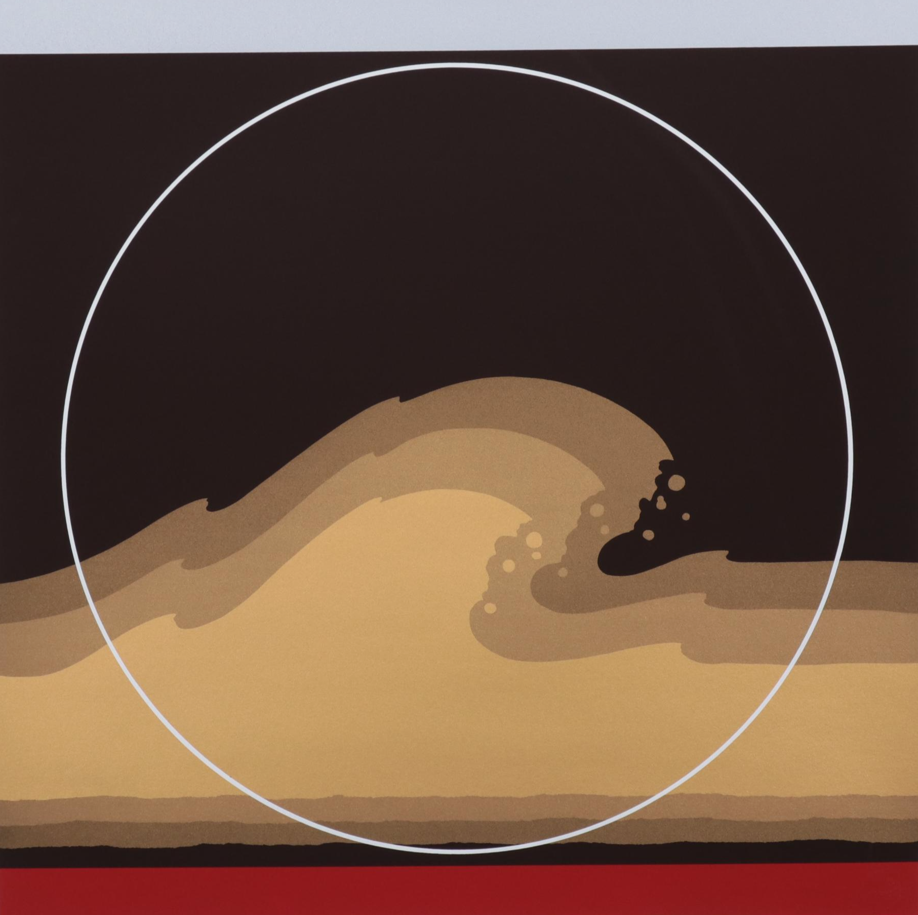 Thomas Whelan Benton Serigraph "Golden Waves," 1979