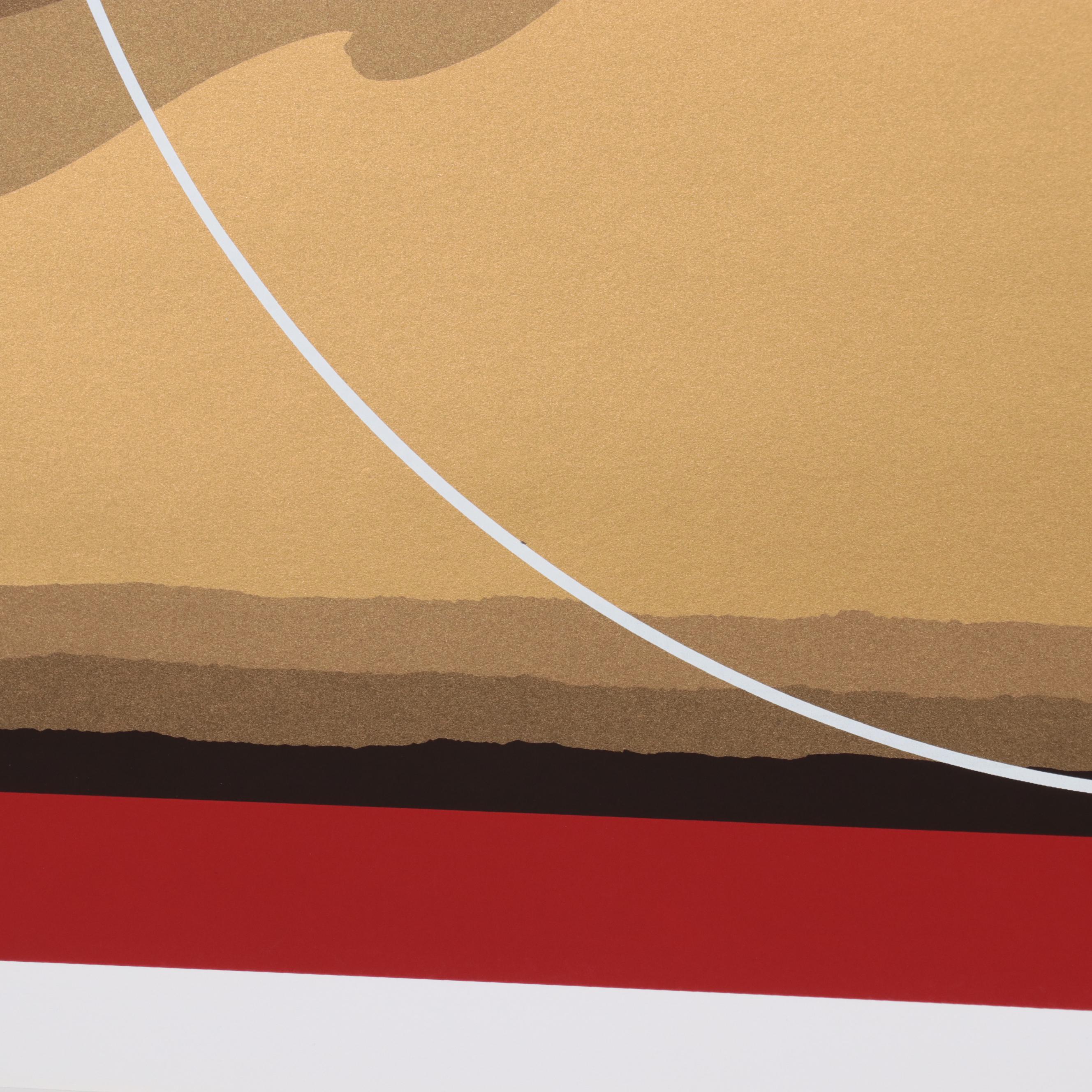 Thomas Whelan Benton Serigraph "Golden Waves," 1979