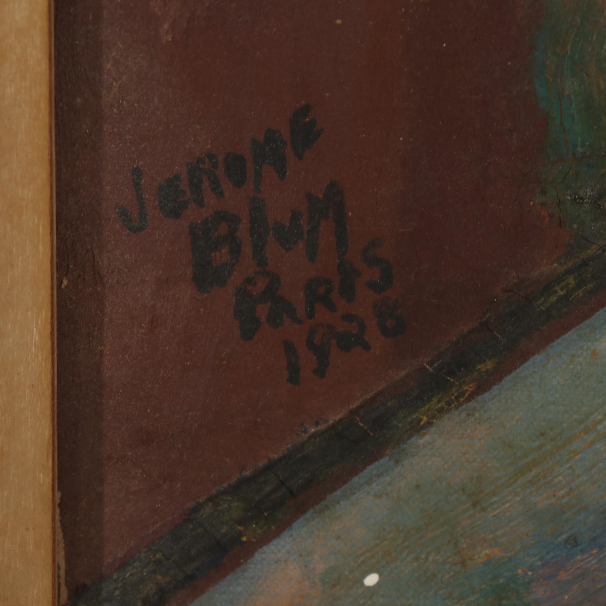 Jerome Blum Floral Still Life Oil Painting, 1928