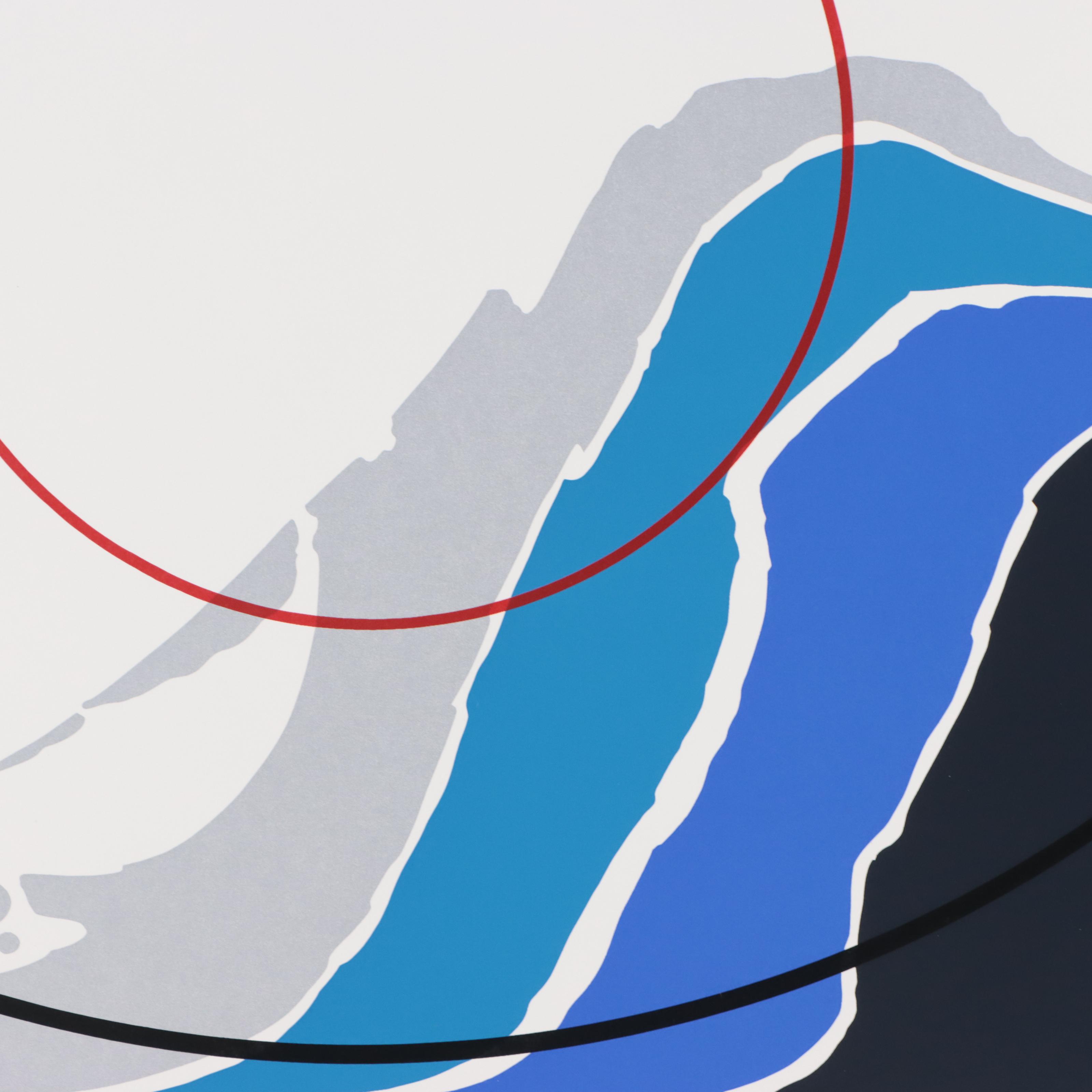 Thomas Whelan Benton Serigraph "Blue Landscape," 1979