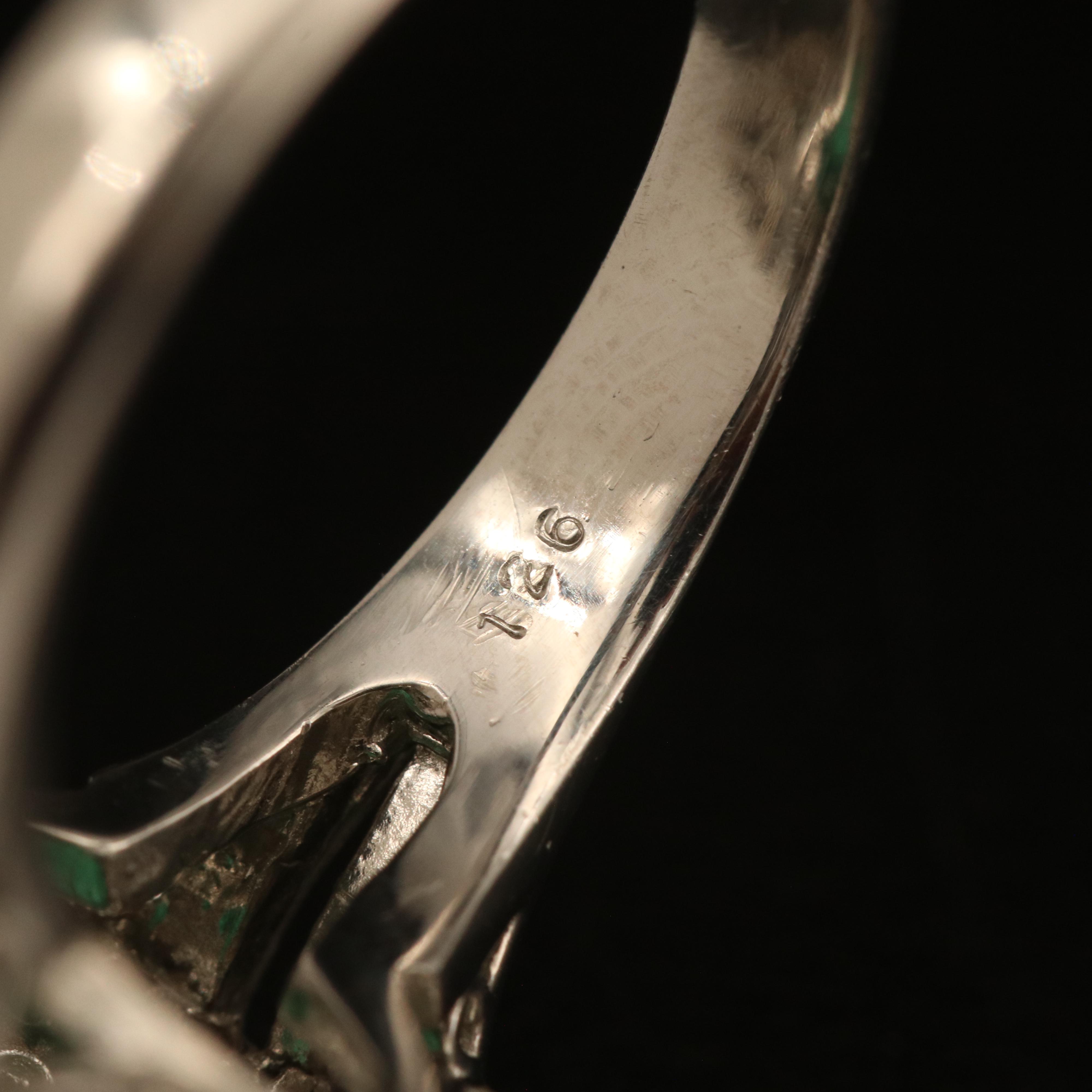 Platinum 4.23 CT Colombian Emerald and 1.26 CTW Diamond Ring with GIA Report