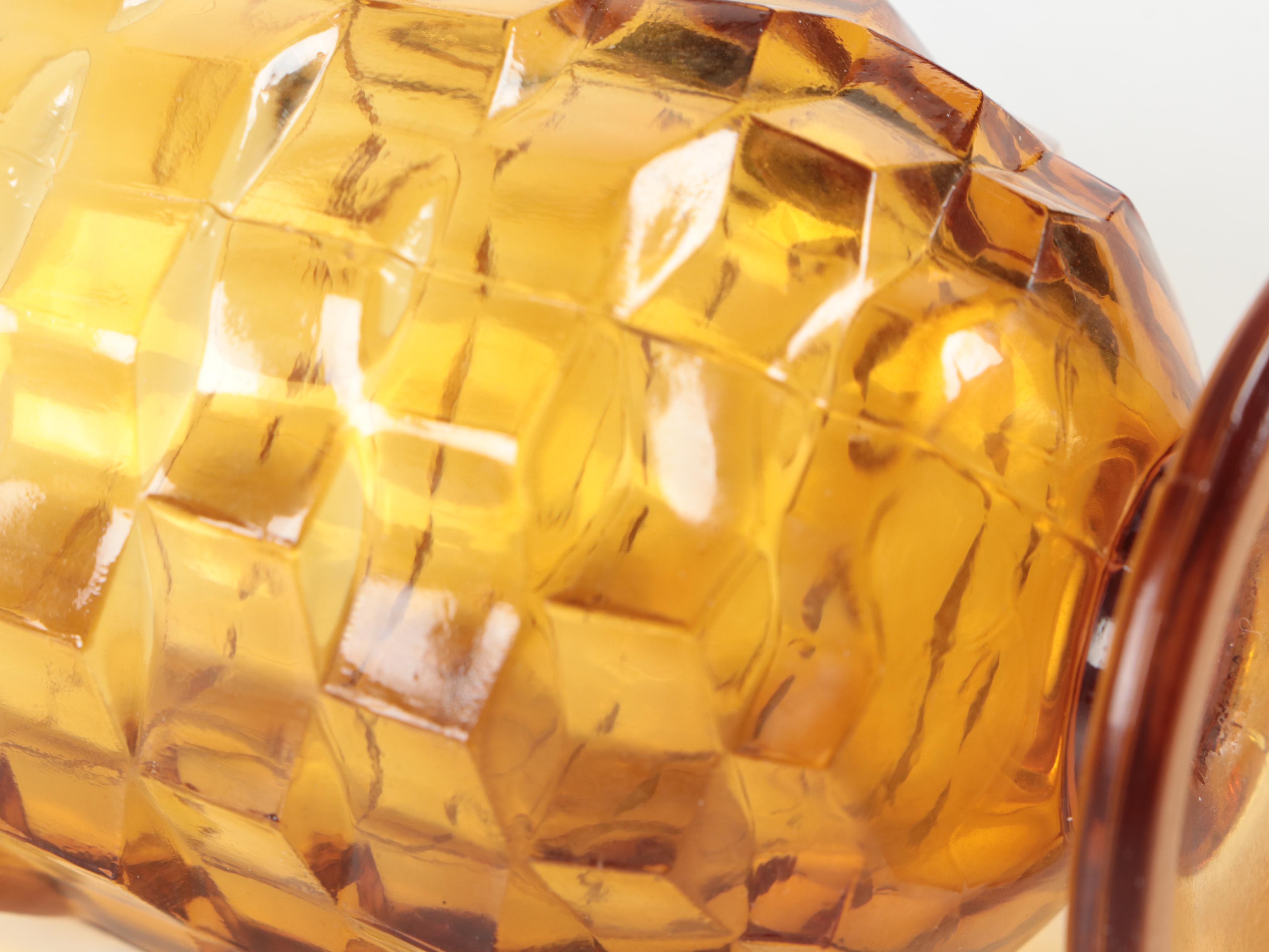 Colony "Whitehall Amber" Pressed Glass Juice Glasses