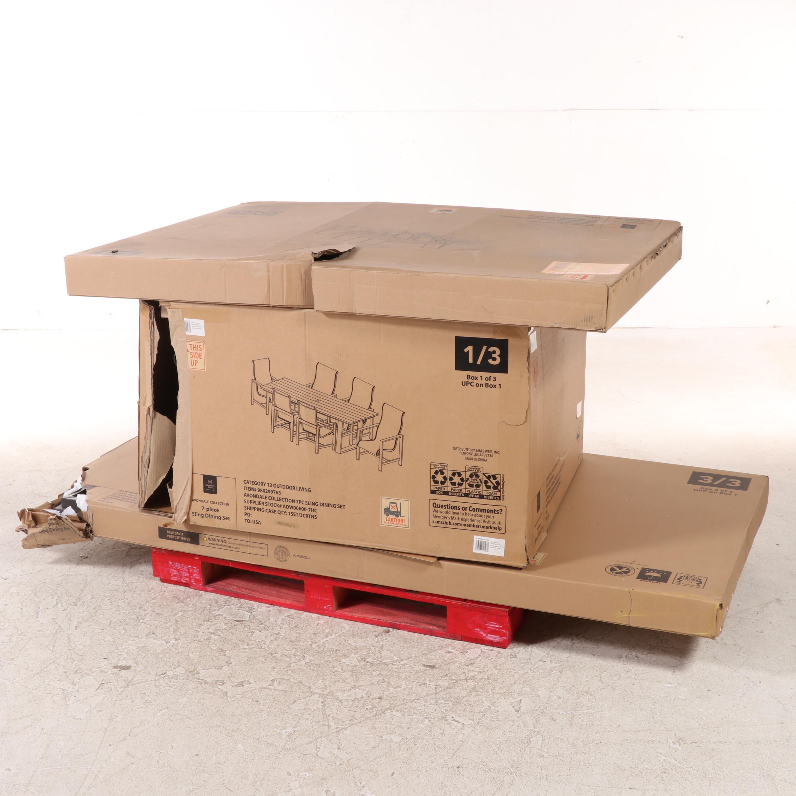 Member's Mark Avondale Seven-Piece Sling Dining Set